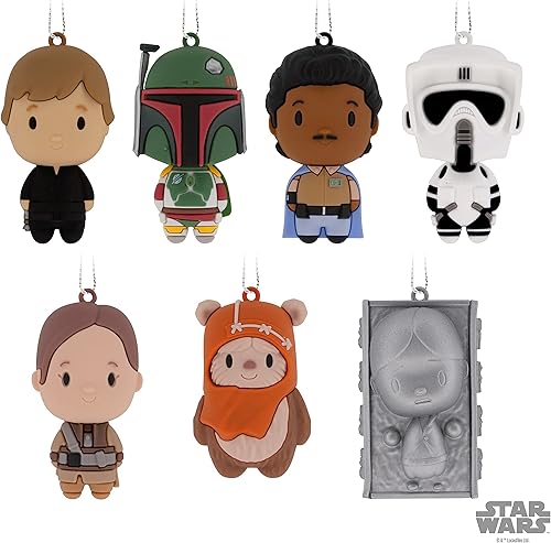 Miniatura 6 de Hallmark Star Wars - Juego de 2 adornos misteriosos de Navidad, inastillables, juego de 2