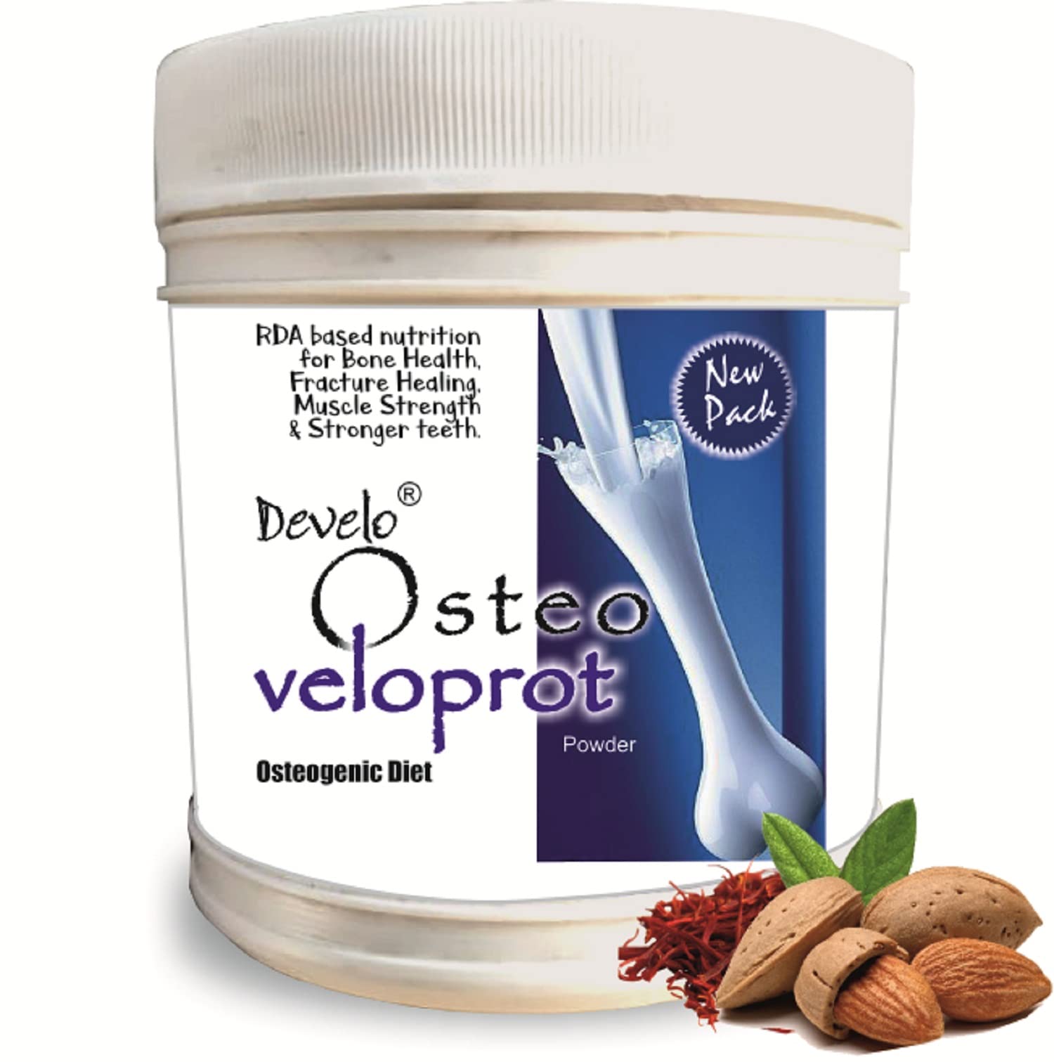 Develo Osteo Veloprot for Bone Health & Quick Fracture Healing - 500 g kesar Badam (B0C2MT3XXD) Amazon Price History, Amazon Price Tracker