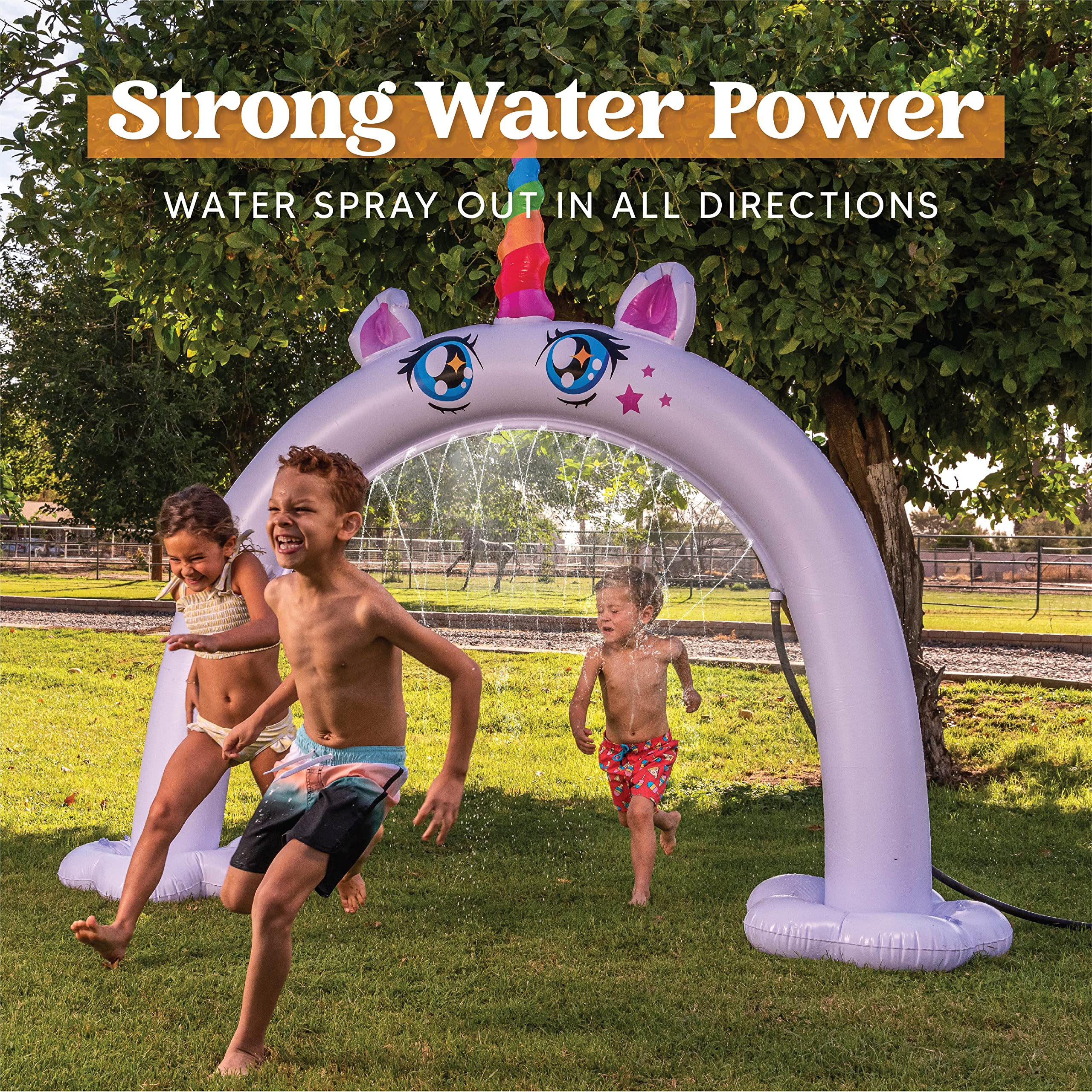Inflatable Water Sprinkler With Unicorn Design More Stable Unicorn