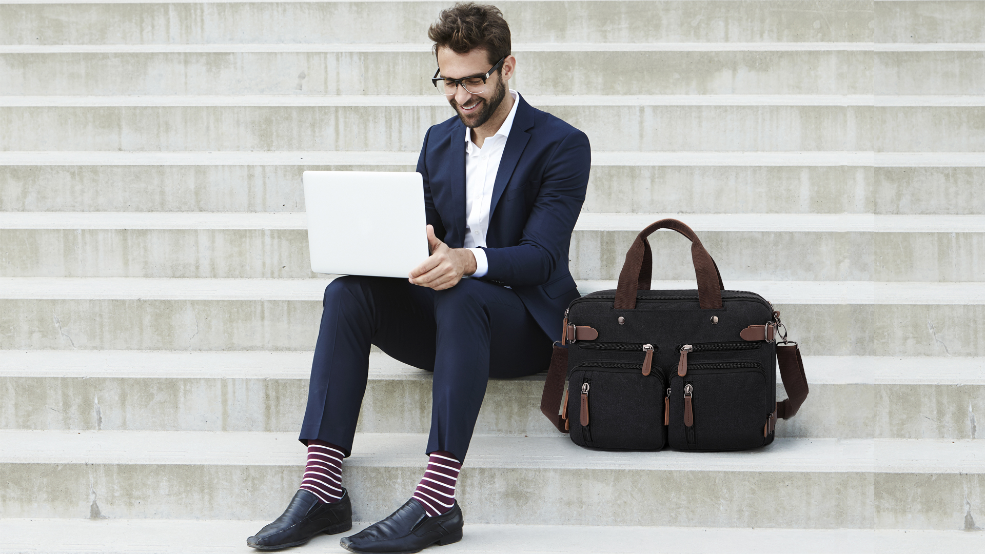 Amazon.com: CROCOD 3 In 1 Canvas Convertible Laptop Bag for Men