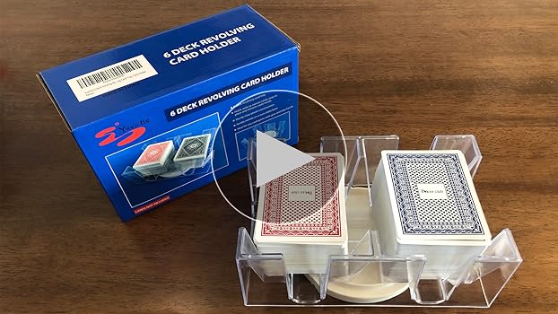 Amazon.com: Yuanhe Canasta Playing Card Holder - 6 Deck Revolving