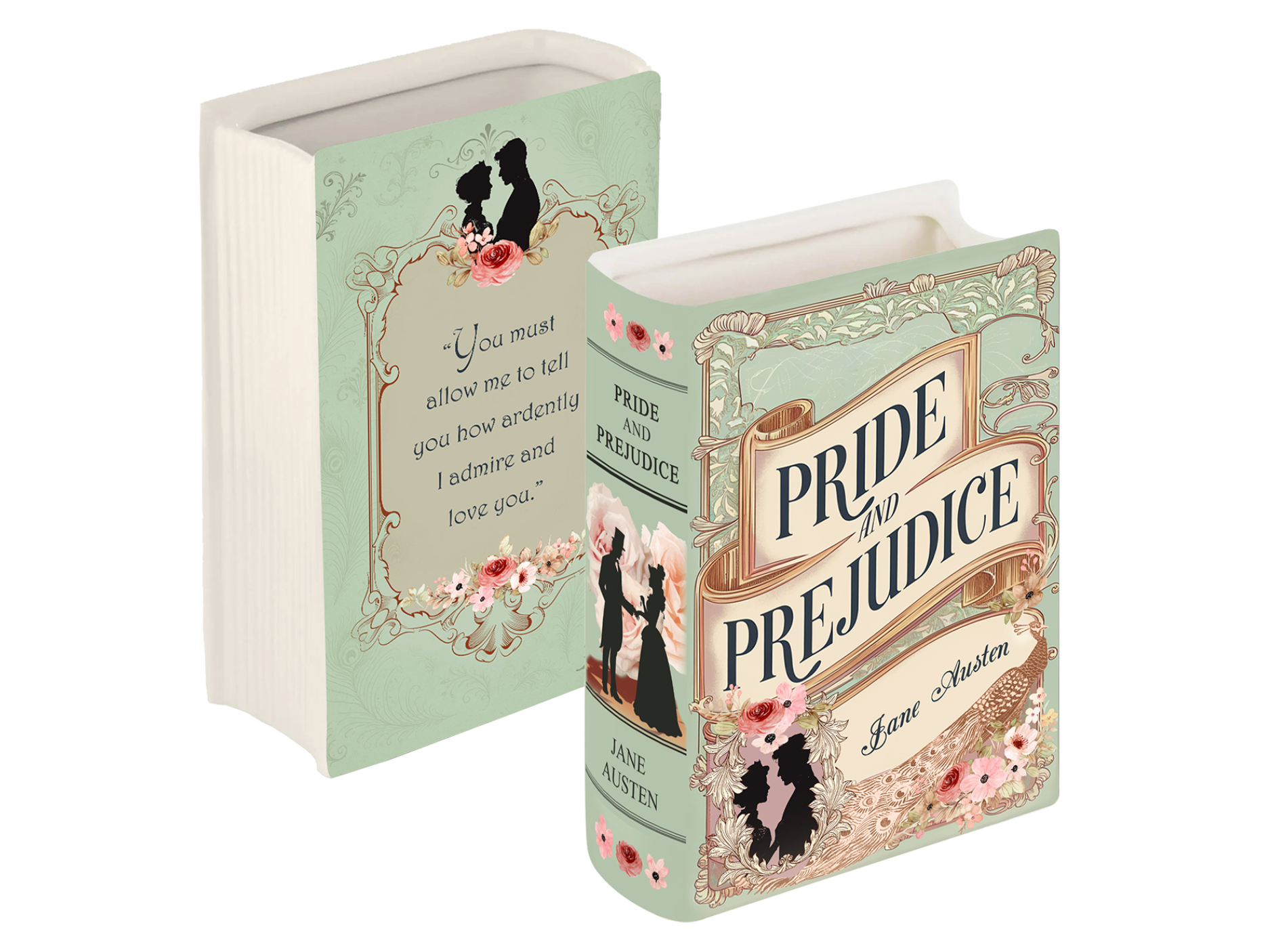 Ceramic Book Vase Pride and Prejudice Gifts for Book Lovers Women & Men - Jane Austen Gifts for Women Bookish Christmas Decor for Bookshelf - Bookworm Bookish Gift Cute Librarian Present for Readers