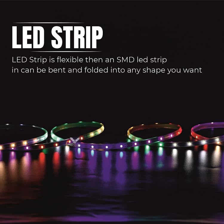 Image of Errol led Strip Lights for Home Decoration | Waterproof led Rope Lights | Energy Saving Strip Light for Room | Home Decor Lights for Diwali, Christmas, Outdoor (Multicolor, 15 Meter)