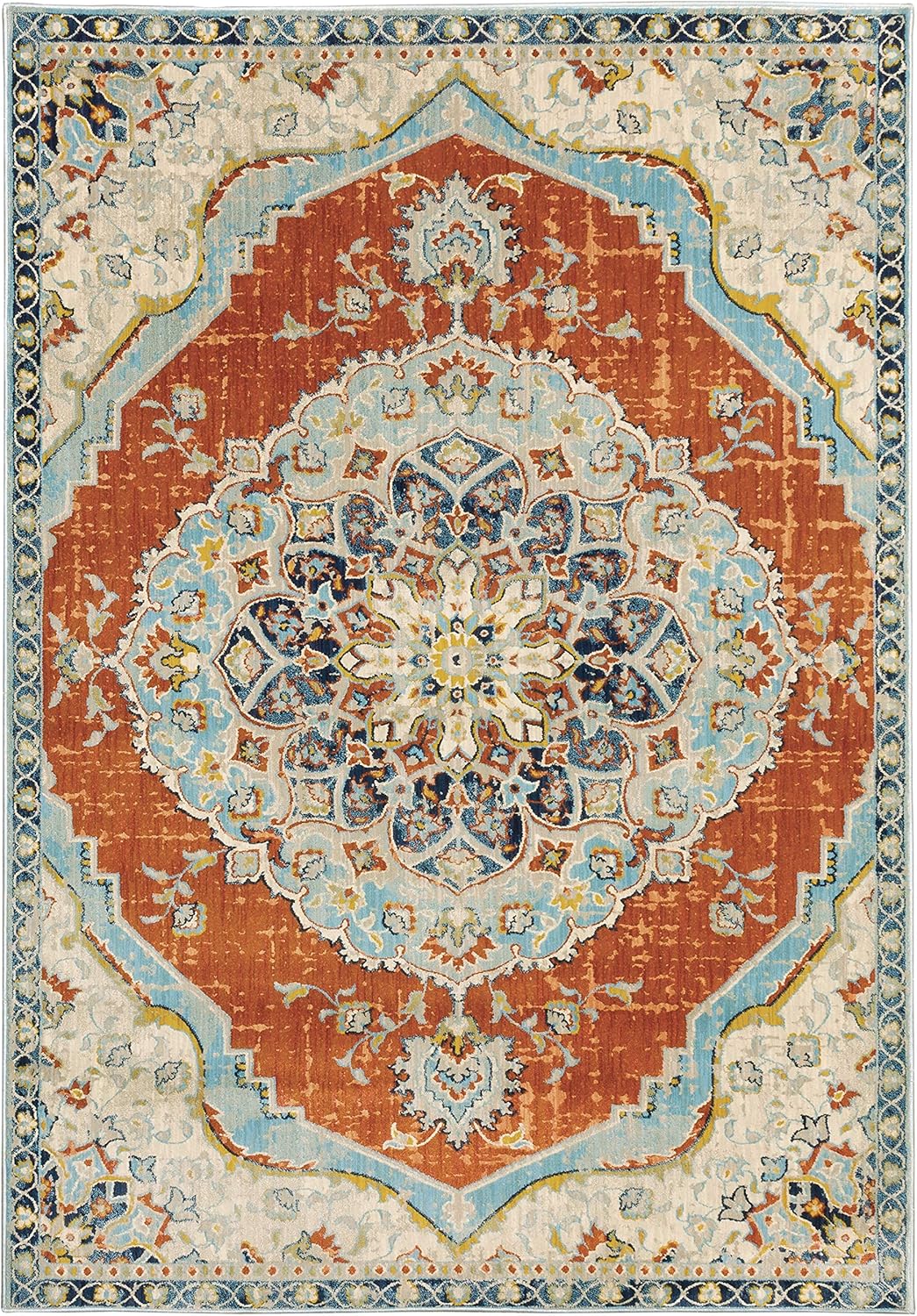 Solo Rugs Devon Traditional Oriental Area Rug, 2' x 8', Purple/Gold