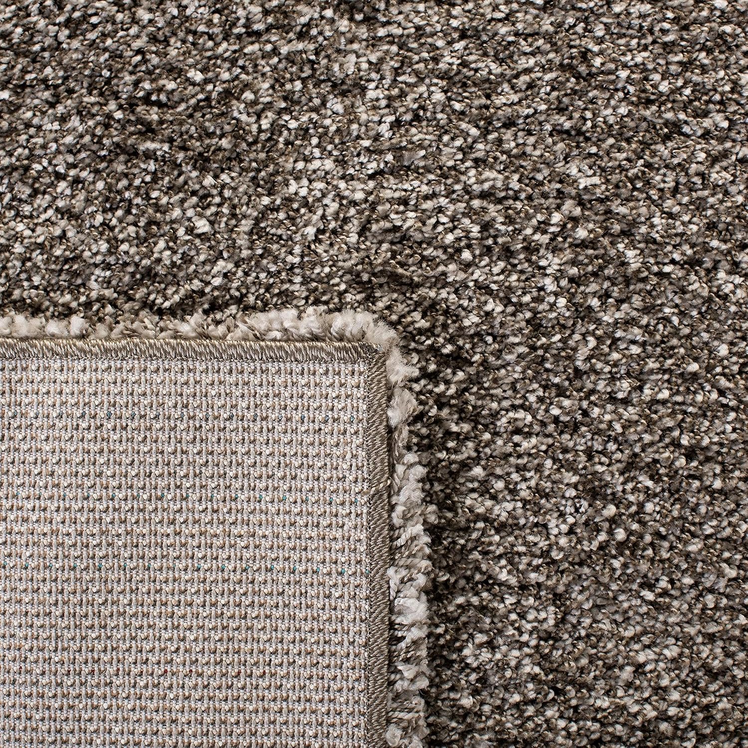 Pemberly Row Modern Shag Rug, Gray, 10' x 14', Plush Indoor Rectangle Carpet, Contemporary Sleek Design, Soft and Cozy Area Rug for Living Room or Bedroom Decor