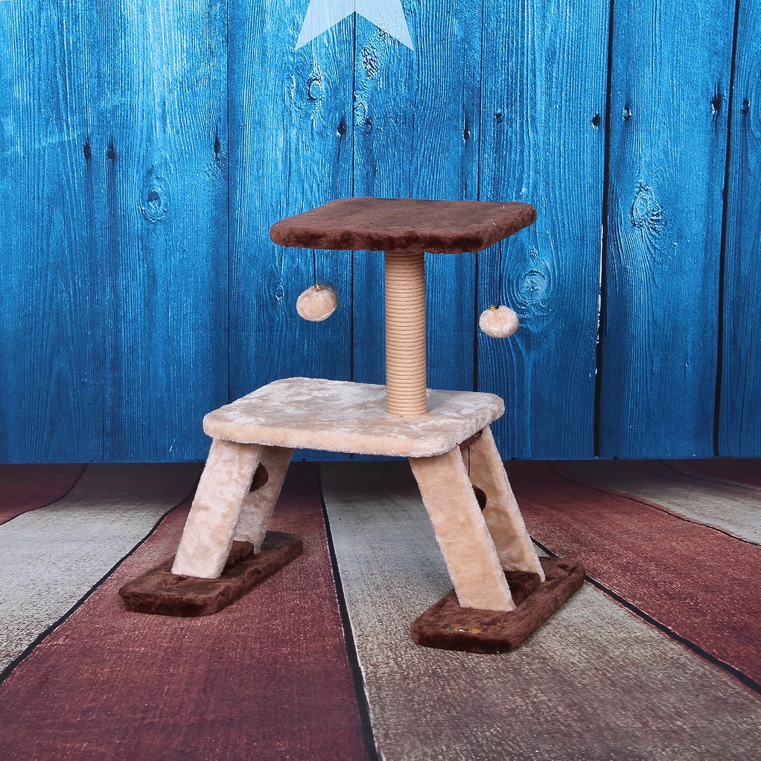 PetPals PP17191 Kitty Cat Tree Starter Kit, One Size, Brown