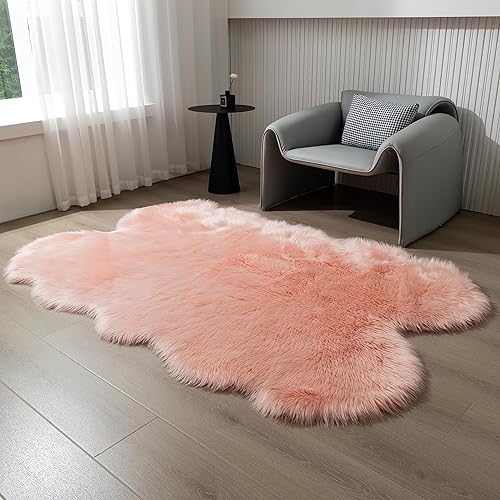 Miniatura 165 de Alfombra blanca de piel sintética de piel de oveja de 2 x 6 pies, alfombra mullida súper suave y esponjosa utilizada para dormitorio, suelo de Blanco