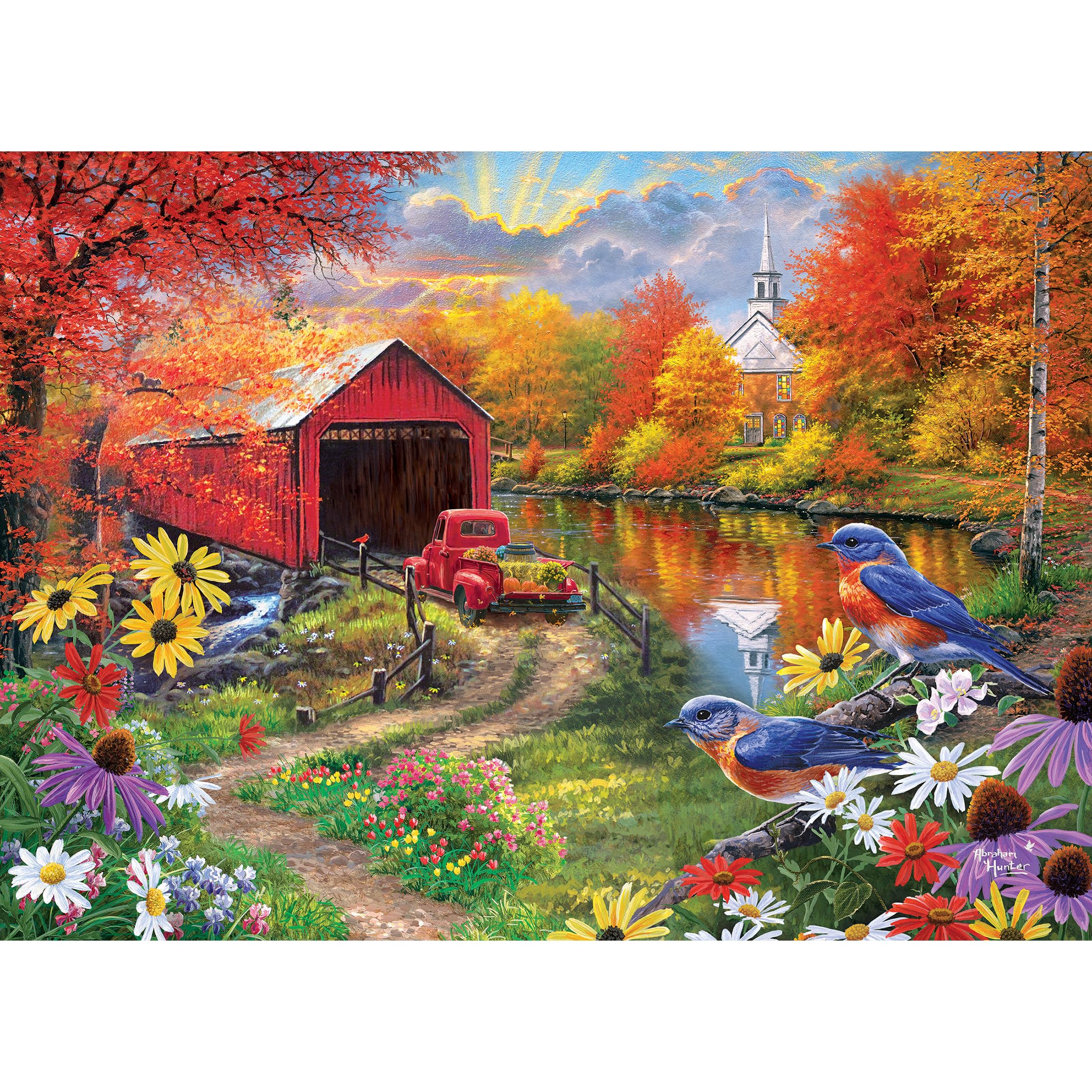 Amazon.com: RoseArt - Abraham Hunter - Over The River- 1000 Piece