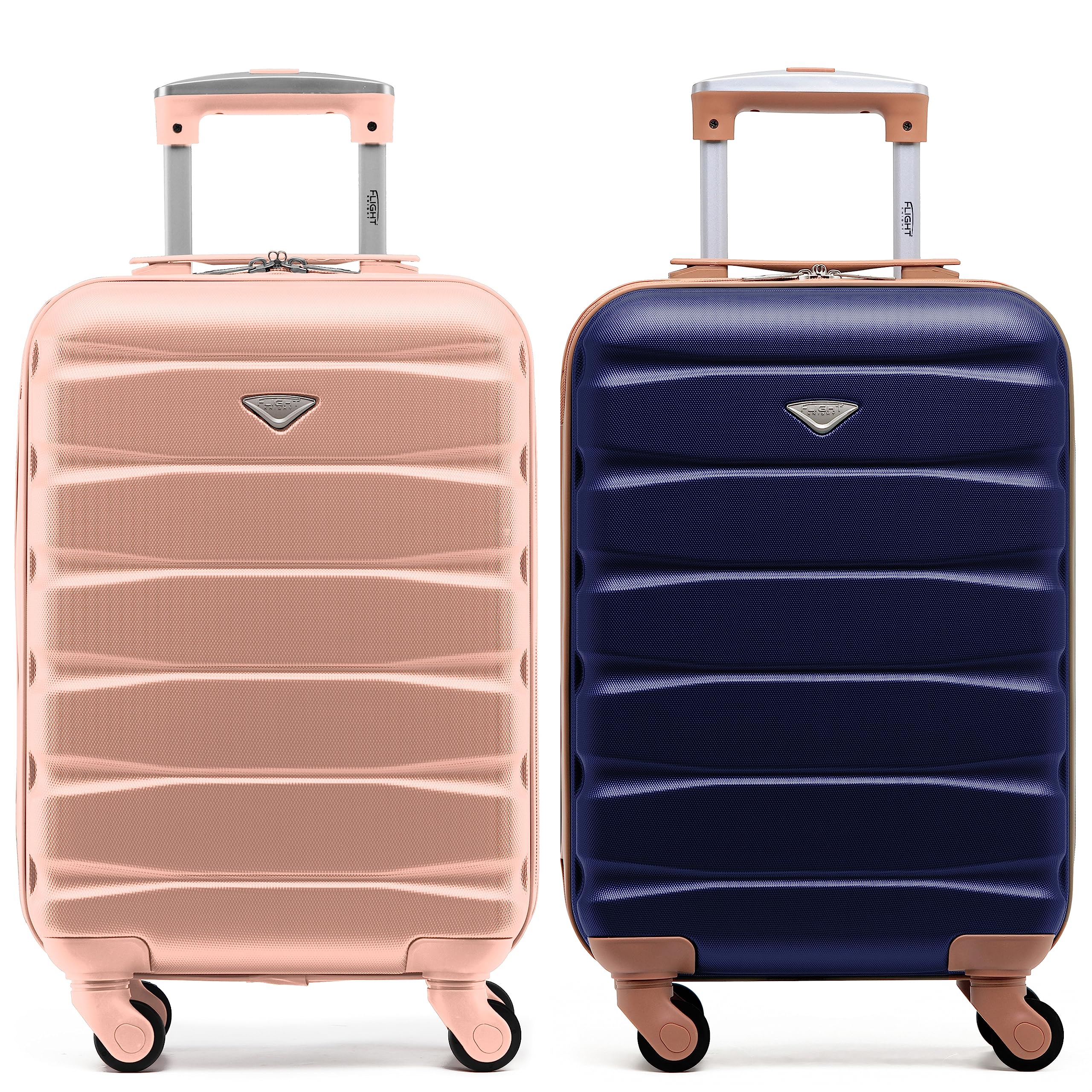 Flight Knight Suitcase Set of 2 Lightweight 4 Wheel ABS Hard Case Cabin Carry On Hand Luggage Approved for Over 100 Airlines Including easyJet, British Airways, Ryanair & Many More 55x35x20cm — view 131