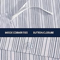 Vista 3 de Nautica - Funda de edredón tamaño King, ropa de cama reversible de algodón con cierre de botón, decoración casual del hogar para todas