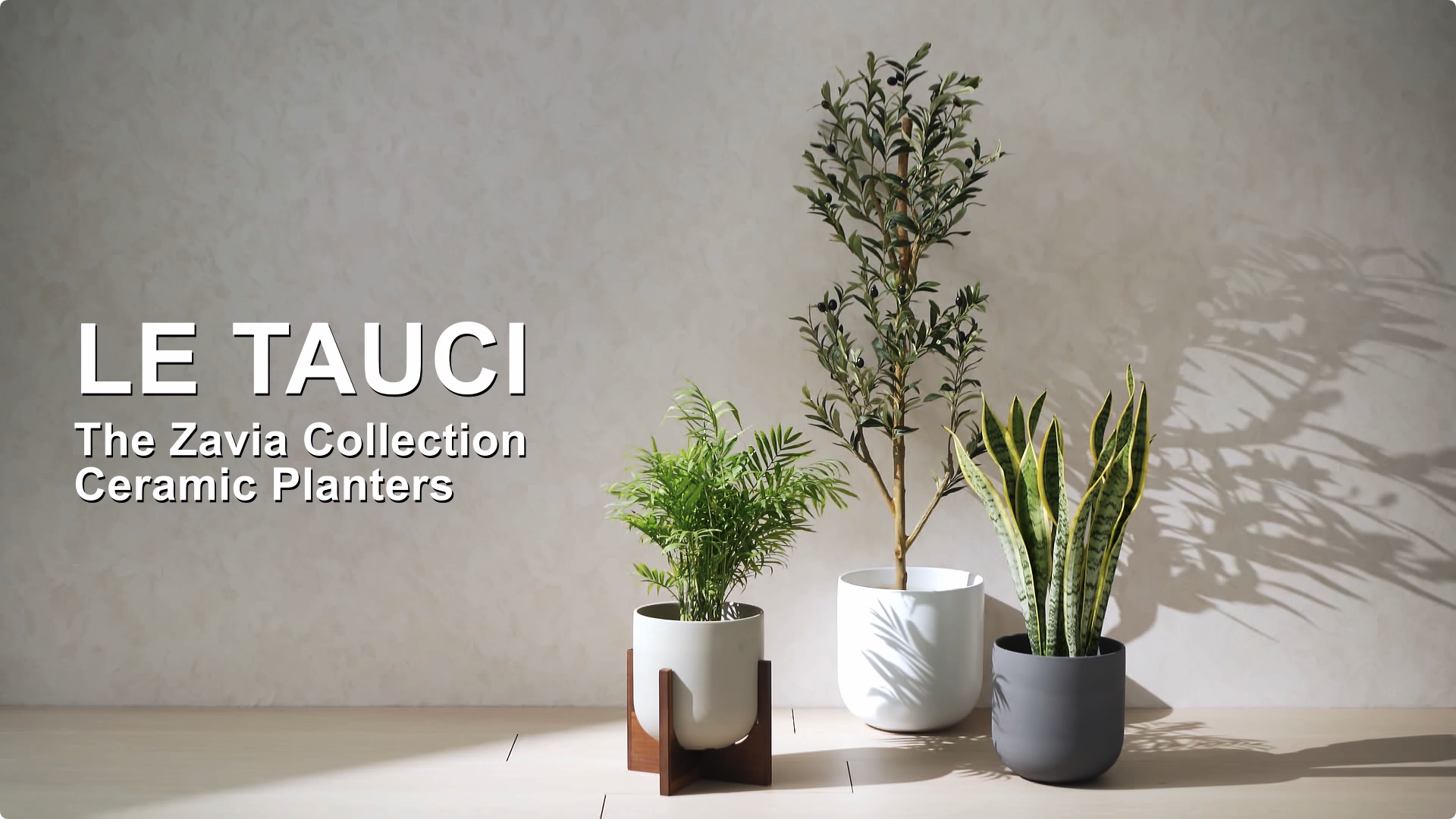 LE TAUCI 30 cm Pots for Plants, Ceramic Large Planters for Indoor