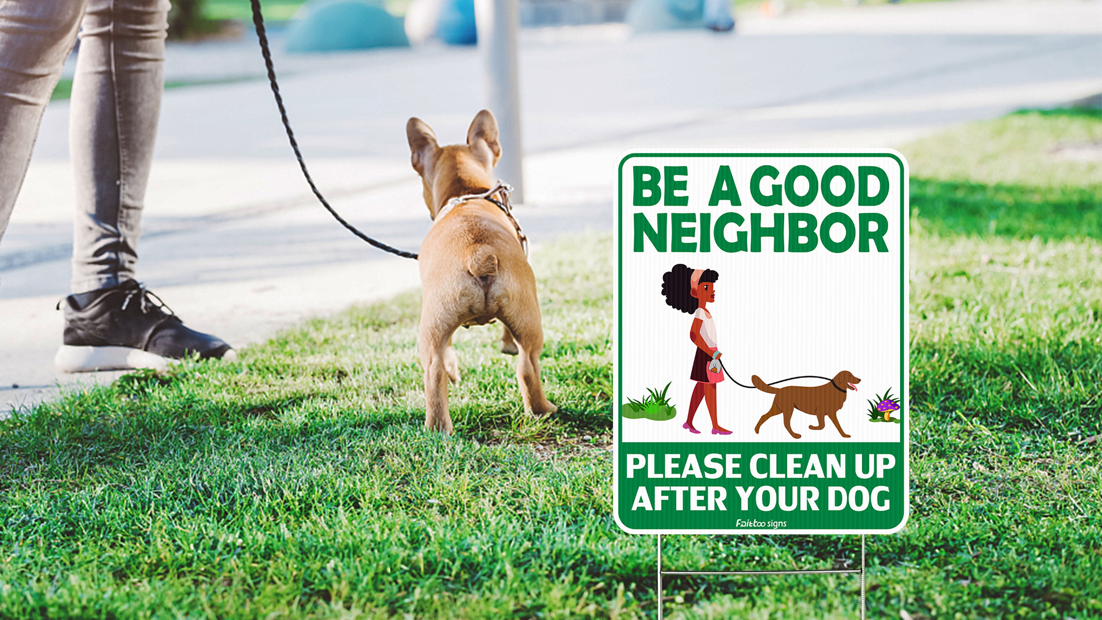 Amazon.com : Be a Good Neighbor Clean Up After Your Dog 12 x 9