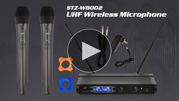 Amazon.com: Studio Z UHF Wireless Microphone (STZ-W8002), Dual