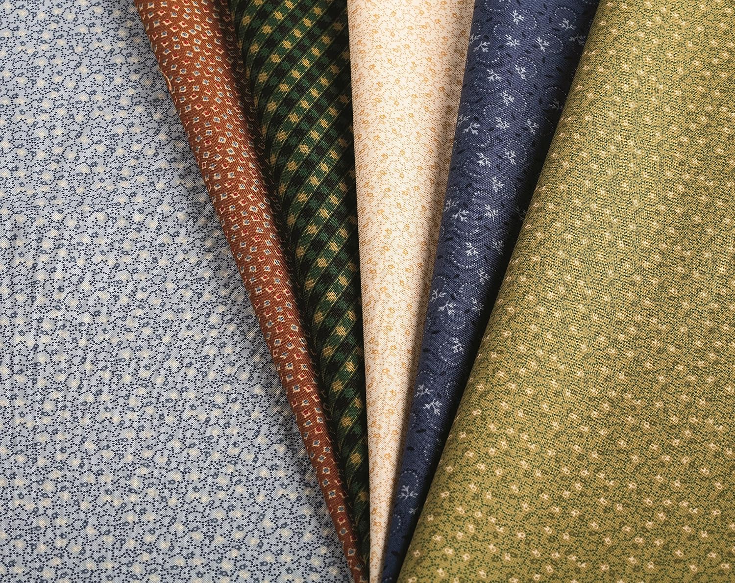 Connecting Threads Print Collection Precut Cotton Quilting Fabric Bundle 5" Charm Squares (Main Street Mercantile)