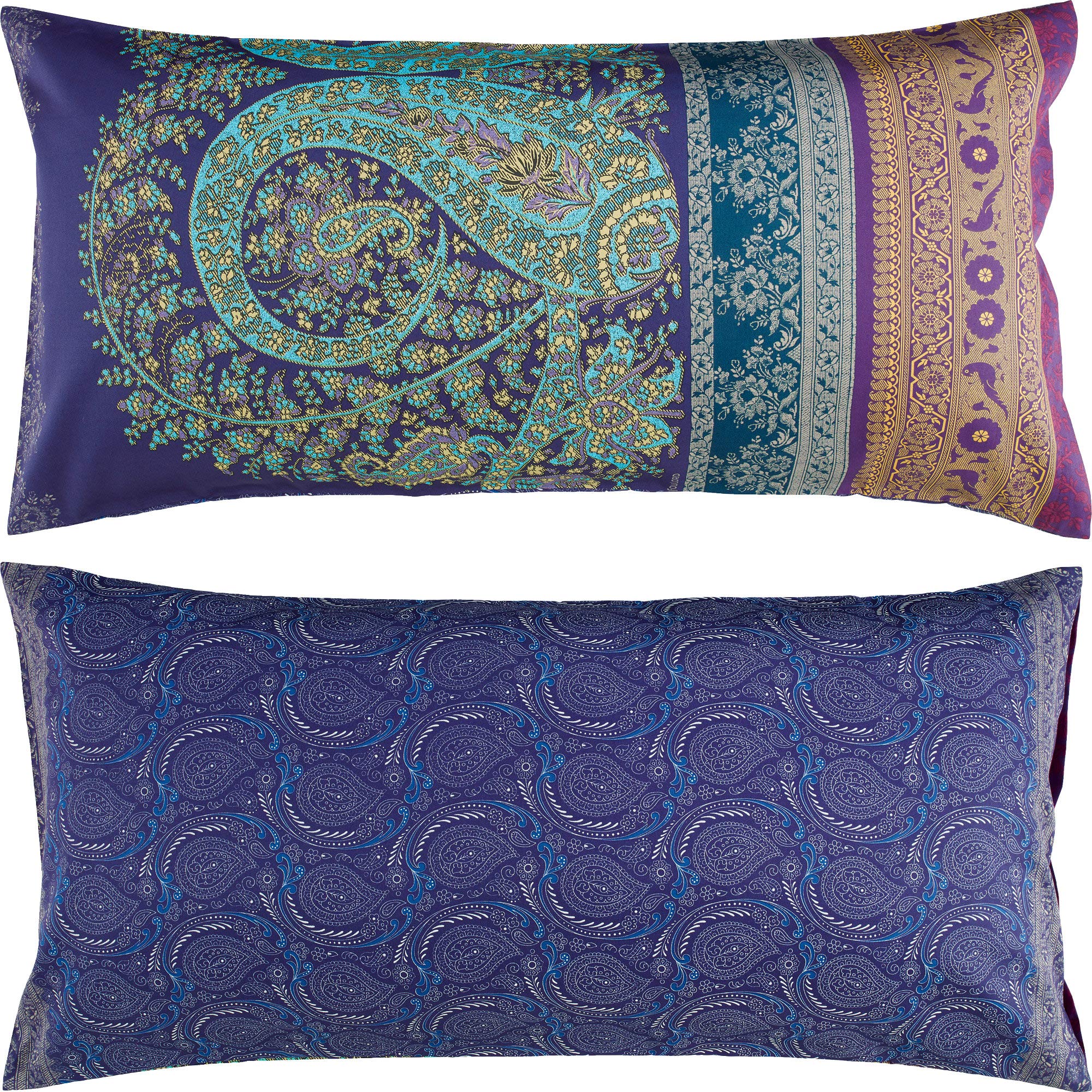 Bassetti extra pillowcase Recanati V.B1 fine cotton sateen mauve-violet size 40x80 cm