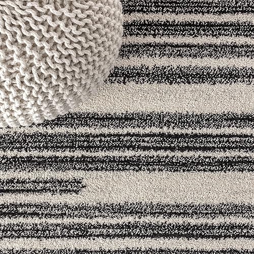 Miniatura 3 de JONATHAN Y MOH207A-220 Khalil - Alfombra moderna a rayas bereberes bohemia, minimalista para dormitorio, cocina, sala de estar, fácil limpieza,