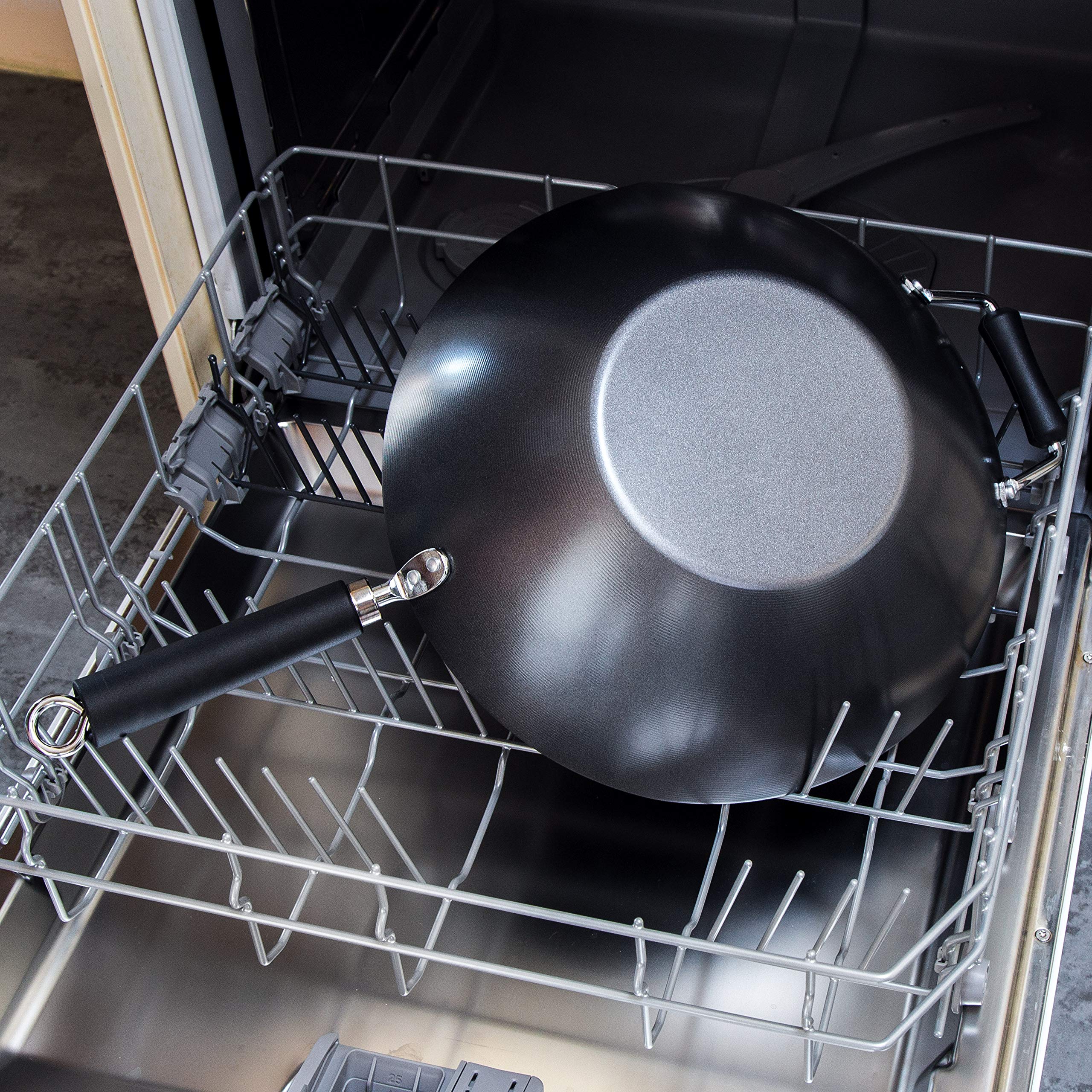 Ken Hom Excellence Wok 35 cm, Acero al Carbono, Wok Induccion