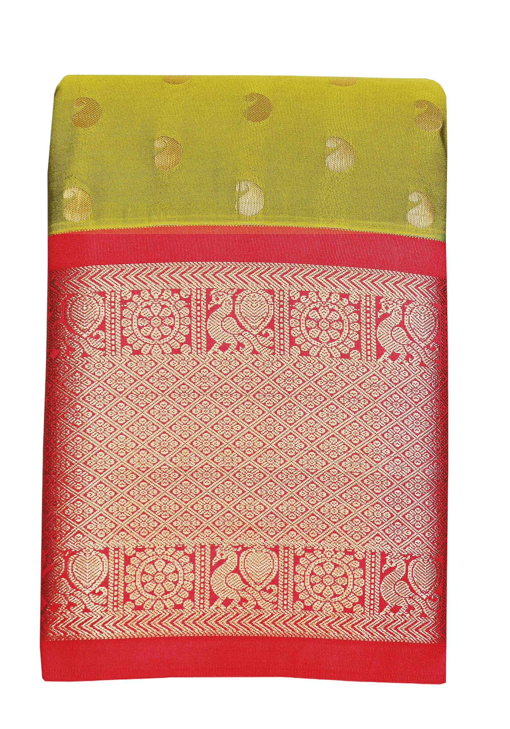 SARAVANABAVA SILKSWomen's Kanchipuram Pure & Art Silk Tradition Unique Border Bodu Butta (SRBSKPS357)