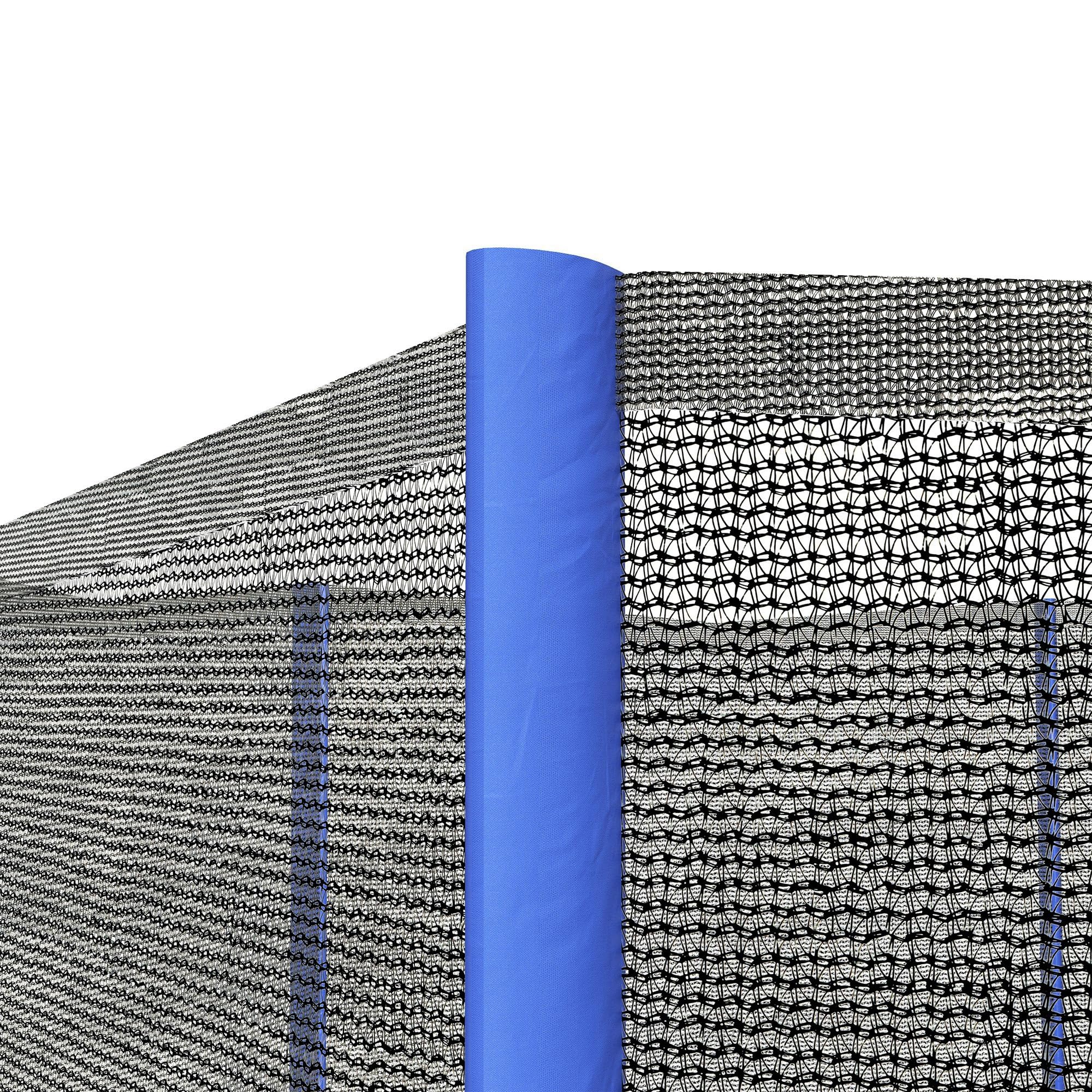 SPORTNOW Filet de Remplacement pour Trampolines Filet de sécurité pour Trampolines, Filet Rond avec entrée zippée