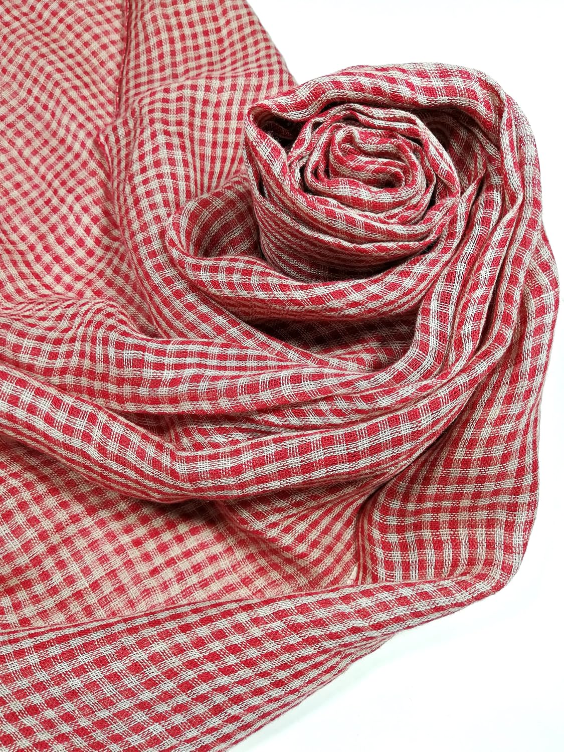 Shanlin Unisex Natural Color 100% Linen Scarves for Men and Women