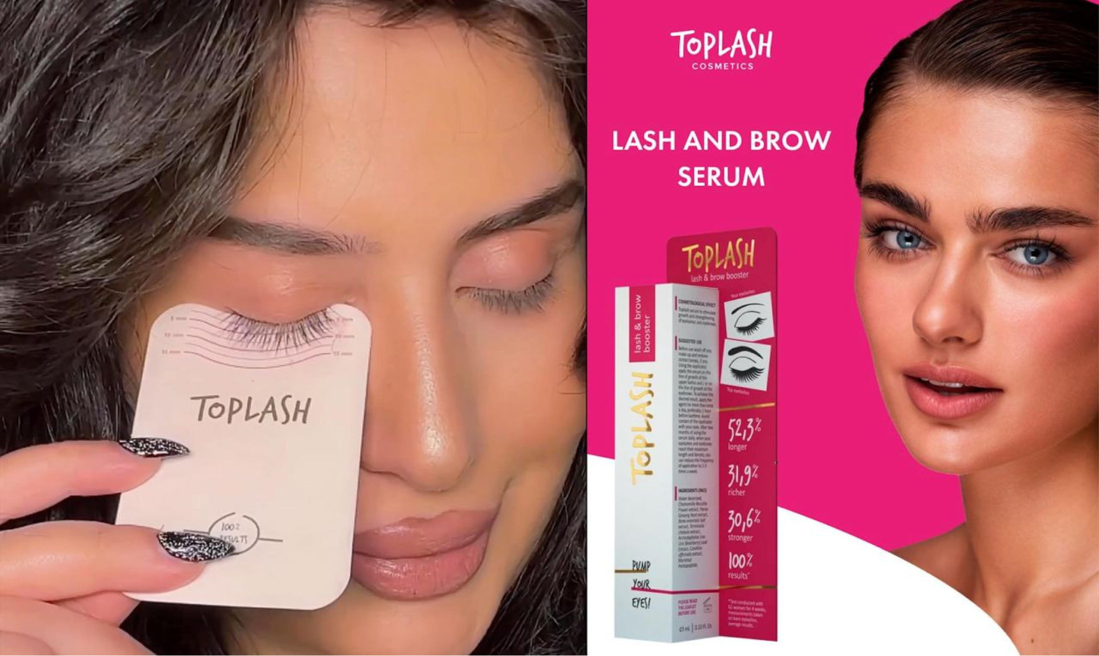 Toplash XL Wimpern- und Augenbrauen-Booster Serum, 6 ml