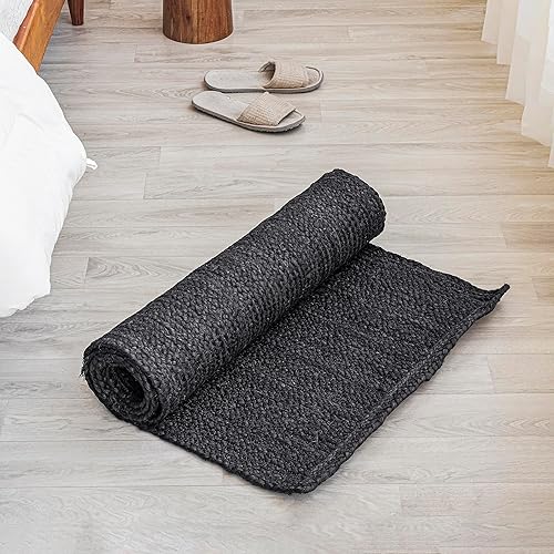 Vista 79 de HOMEMONDE Alfombra redonda de yute natural de 6 pies, tejida a mano, reversible, vintage, rústica, bohemia, respetuosa con el medio ambiente