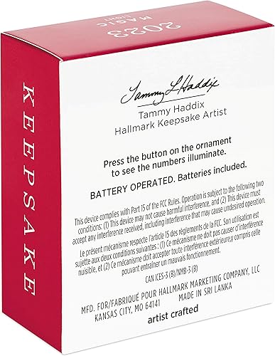 Miniatura 4 de Hallmark Keepsake Adorno de Navidad en miniatura de 1.25 pulgadas 2023, un nevado 2023 con luz mini, regalos de muñeco de nieve