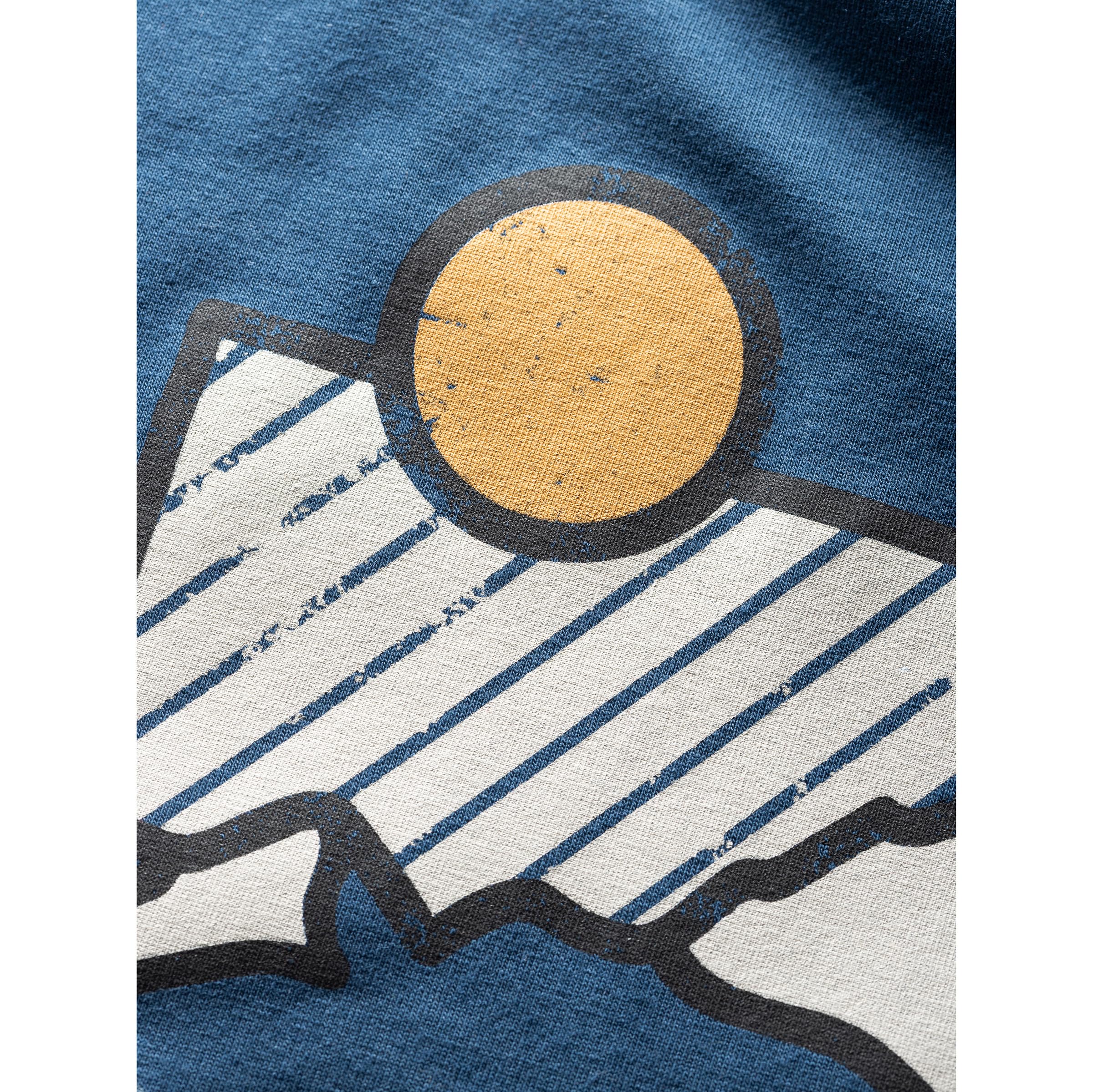 Chillaz Uomo Mountain Logo T-Shirt, blu scuro, M
