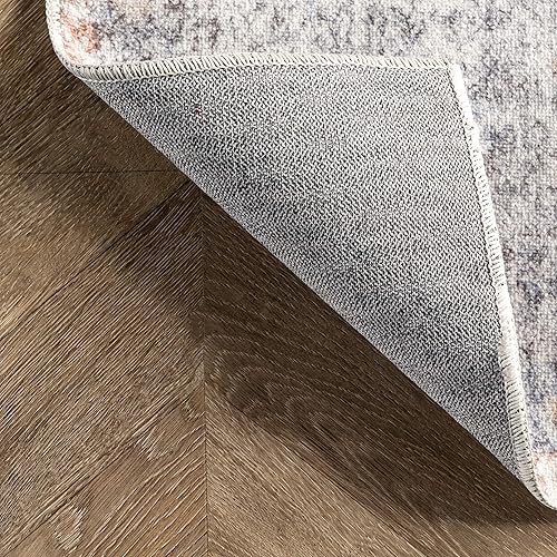 Miniatura 13 de nuLOOM Rain Haven - Alfombra vintage lavable a máquina, 2 x 10 pulgadas, lavable a máquina, alfombra de transición melocotónmarfil para sala de