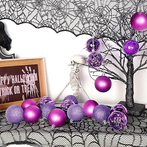 Miniatura 13 de Lulu Home Adornos de esferas para árbol de Navidad, 34 unidades, esferas colgantes Dorado