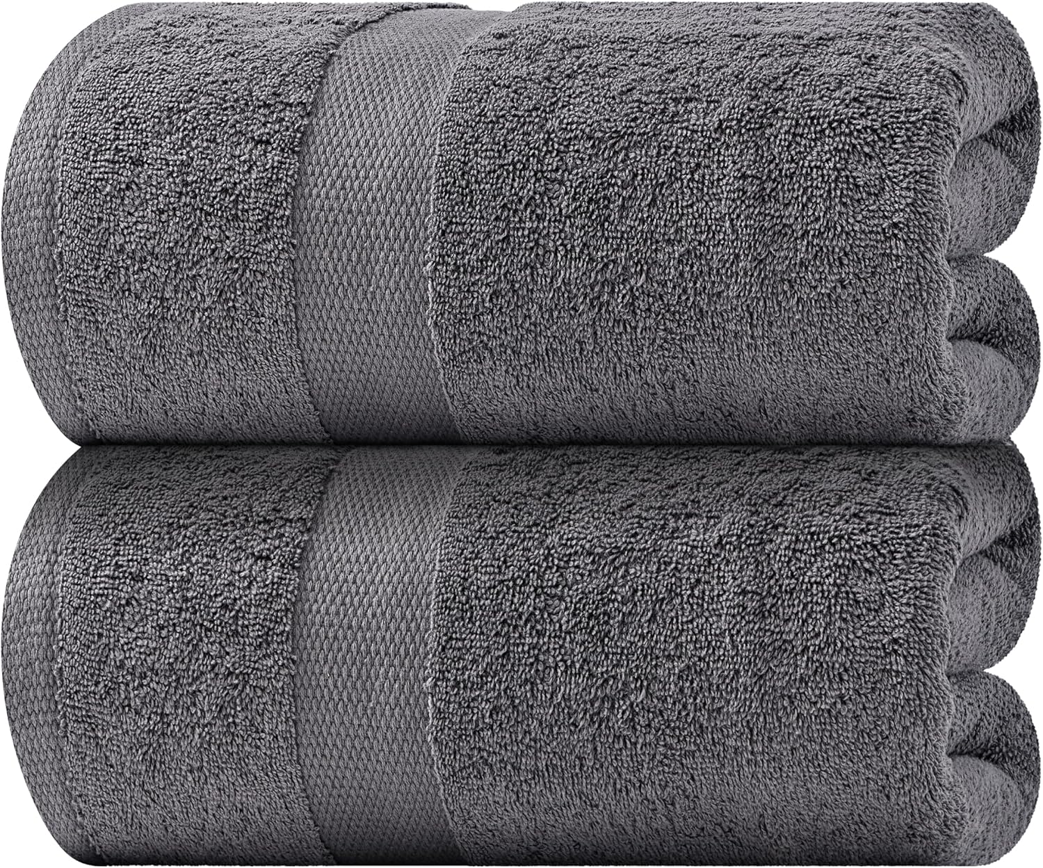 White Classic Luxury Soft Bath Sheet Towels - 650 GSM Cotton Luxury Bath Towels Extra Large 35x70 | Highly Absorbent and Quick Dry | Hotel Quality Extra Large Bath Towels Oversized, Dark Gray, 2 Pack