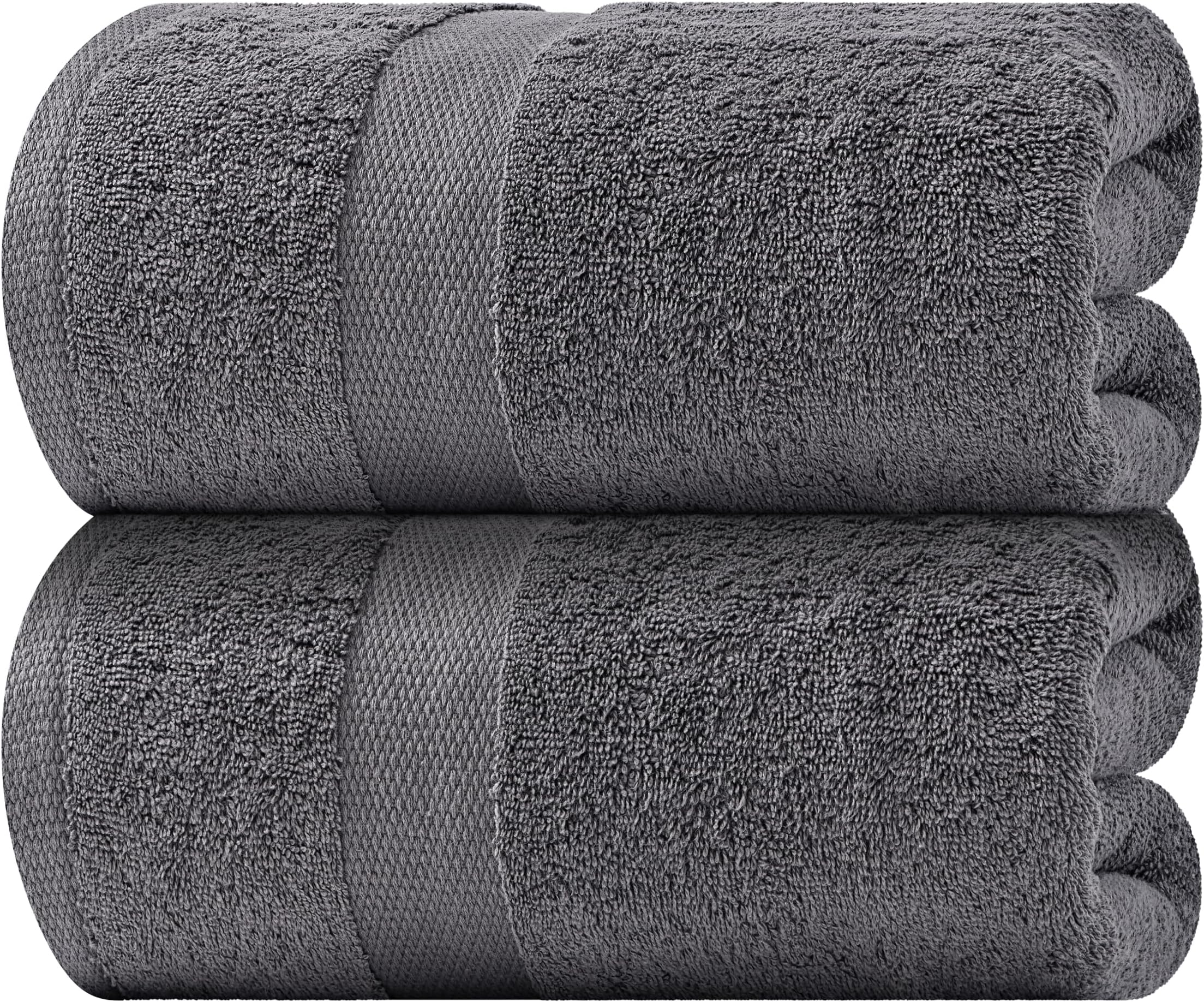 Luxury Soft Bath Sheet Towels - 650 GSM Cotton Luxury Bath Towels Extra Large 35x70 | Highly Absorbent and Quick Dry | Hotel Quality Extra Large Bath Towels Oversized, Dark Gray, 2 Pack
