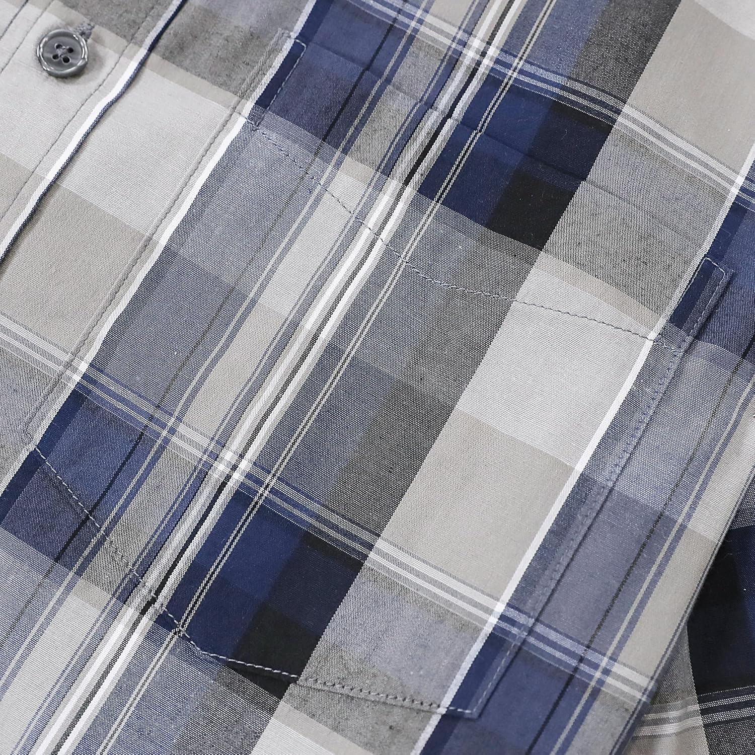 Dubinik® Mens Short Sleeve Button Down Shirts Soft Breathable Summer Vintage Regular Fit Lightweight Men's Casual Shirt - Image 5