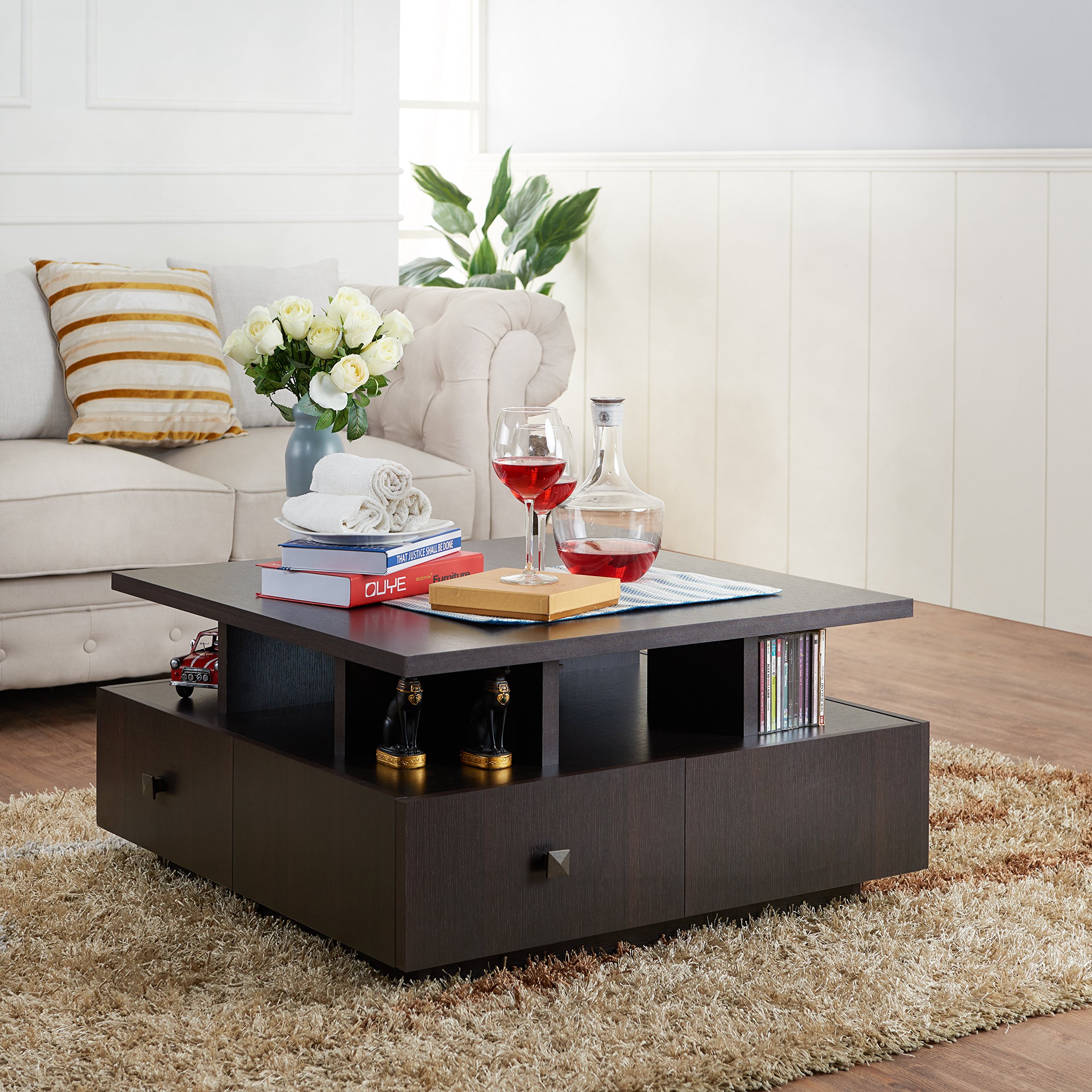 【Tk】BINA ALEC COFFEE TABLE Amazon.com: ioHOMES Alec Modern Coffee Table, Espresso : Home