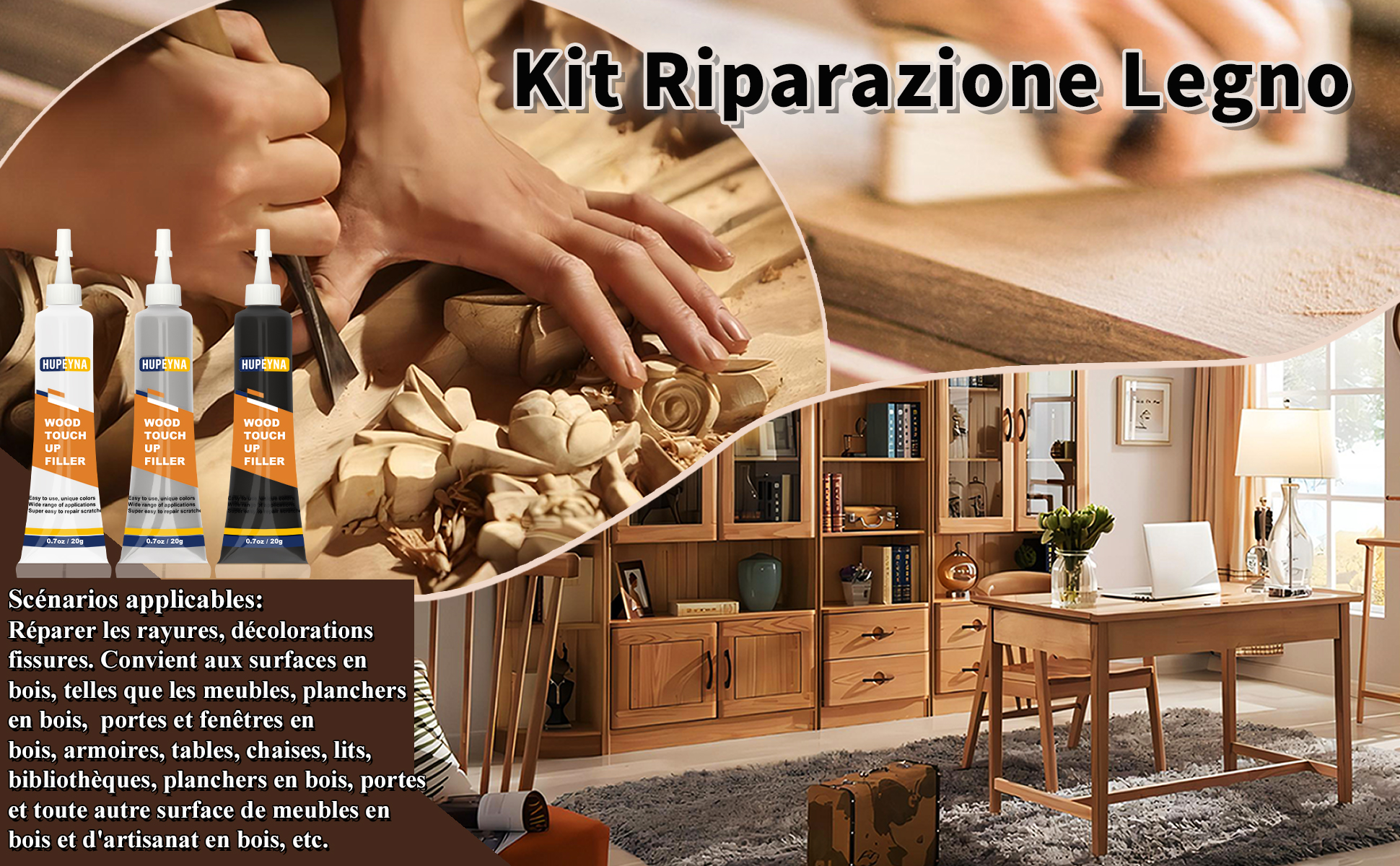 Stucco Epossidico Bianco 38g Per Riparazione Lavelli E Piani Quarzo - Per Scheggiature E Crepe Per Sanitari Ceramica - Foto 4