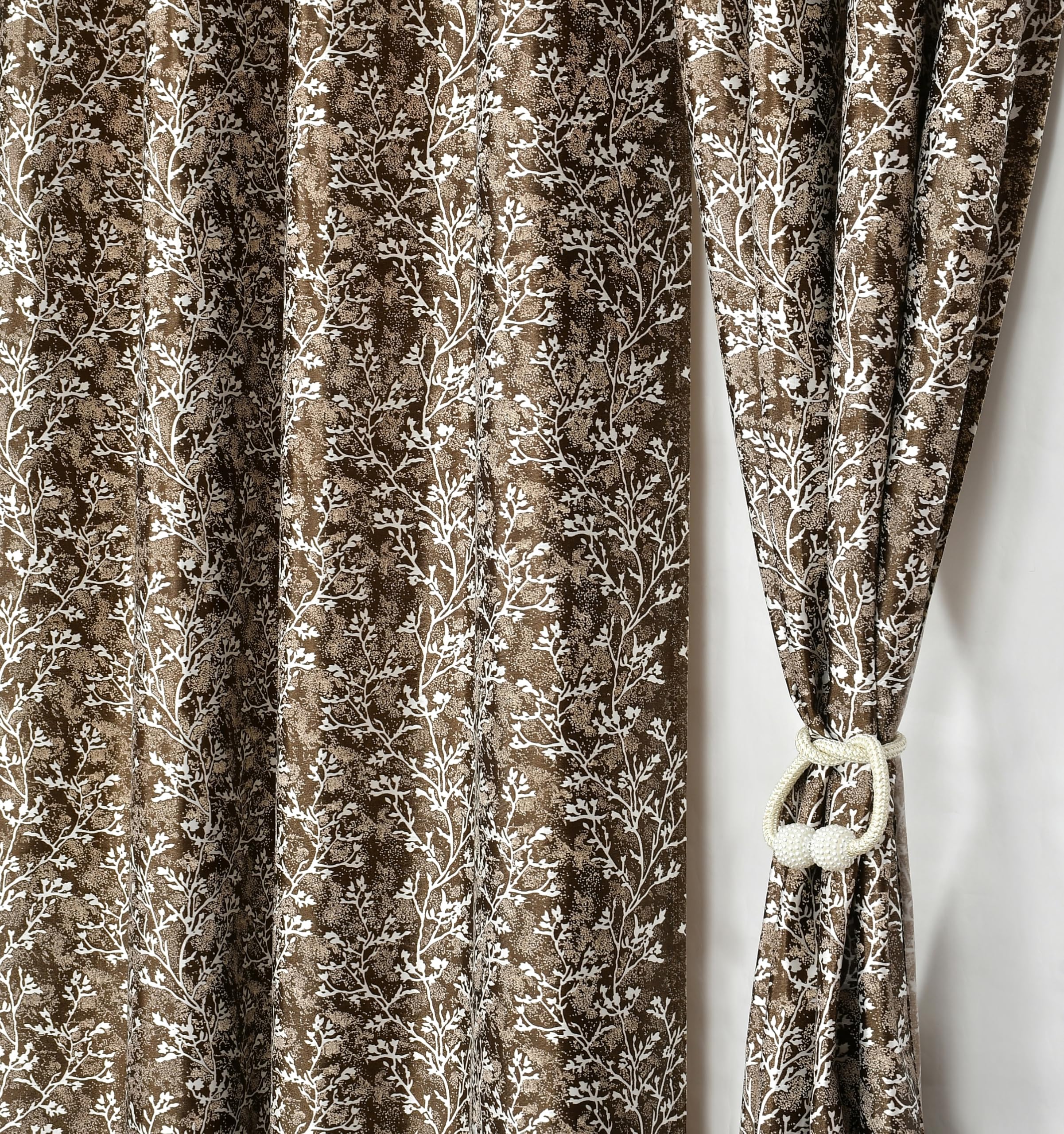 Floral Beige Door Curtains - Room Darkening FREE SHIPPING -13