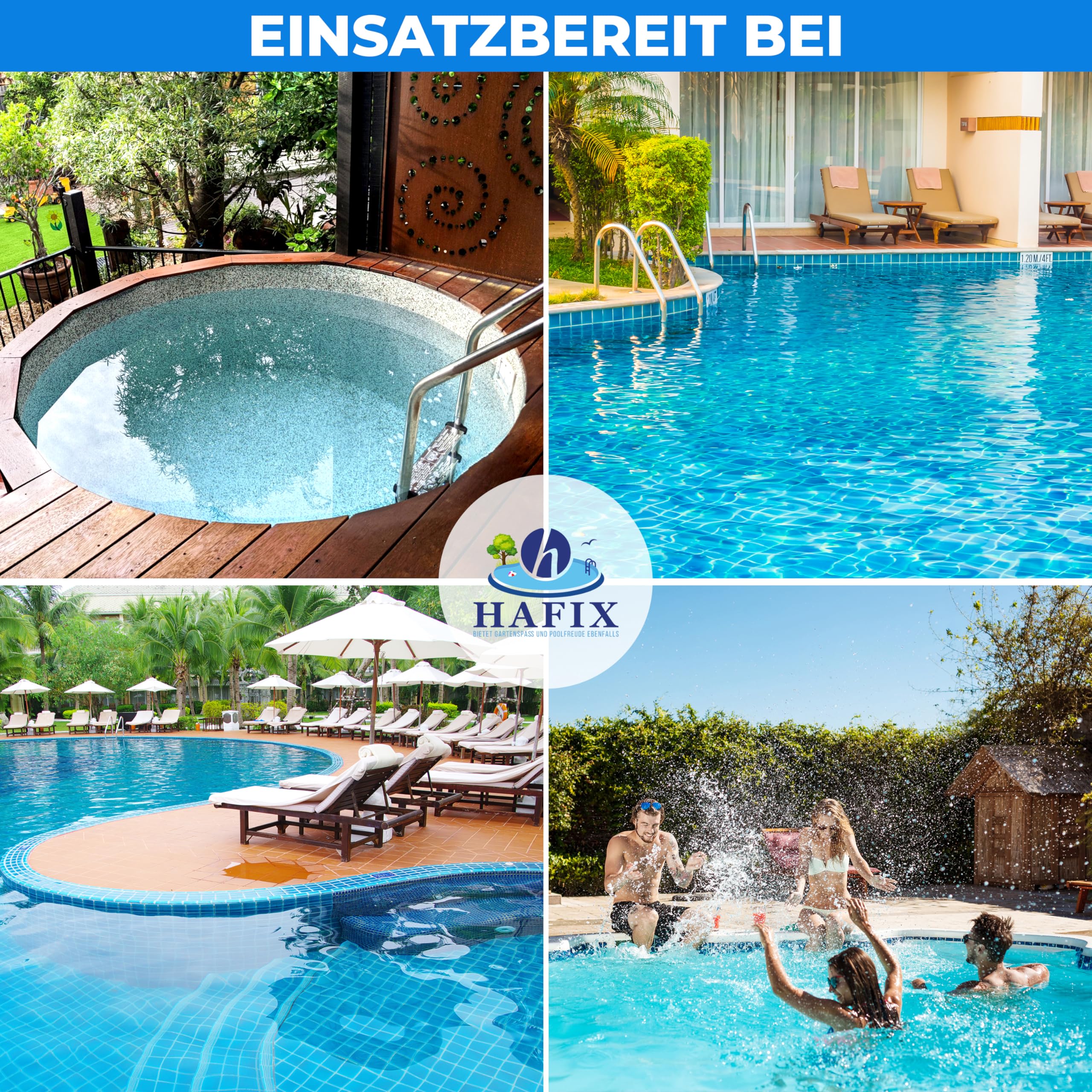 Pool Sauger Reinigungsset Poolsauger mit Kescher, Teleskopstange, Thermometer & Bürste. 4pc Bodensauger Pool Handpoolsauger. Pool Cleaner Sauger Poolreinigungsset komplett Reinigung Boden.