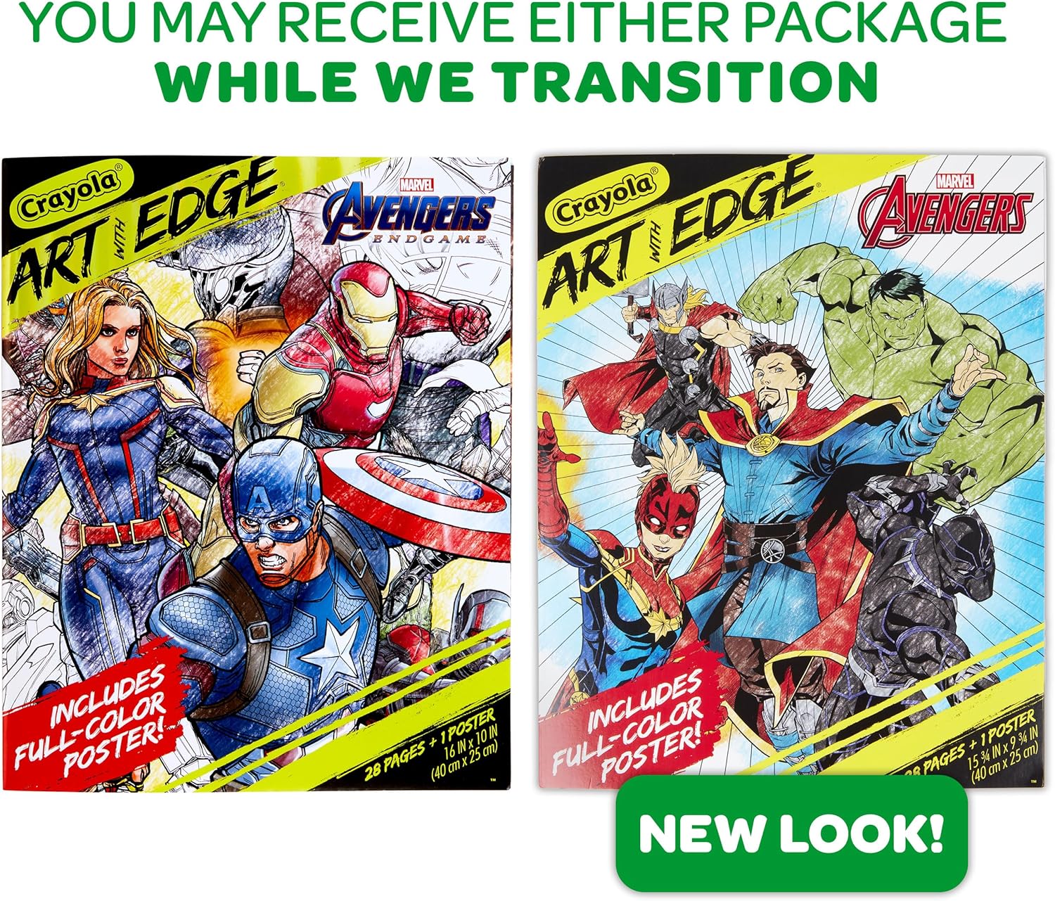 Crayola Art With Edge Marvel Avengers Coloring Pages (28pgs), Superhero Coloring, Adult Coloring Pages, 8"x10", Gift for Teens