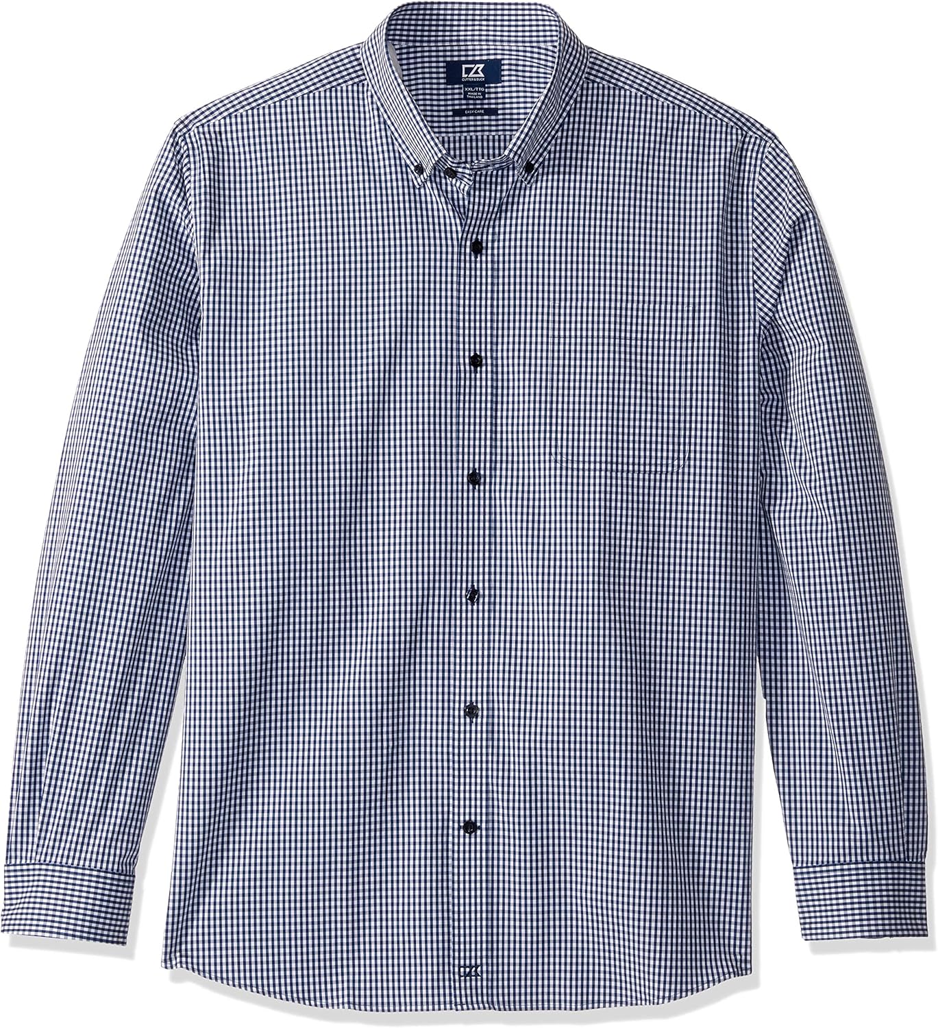 Cutter & Buck Men's Long Sleeve Anchor Gingham Tailored Fit Button Up Shirt