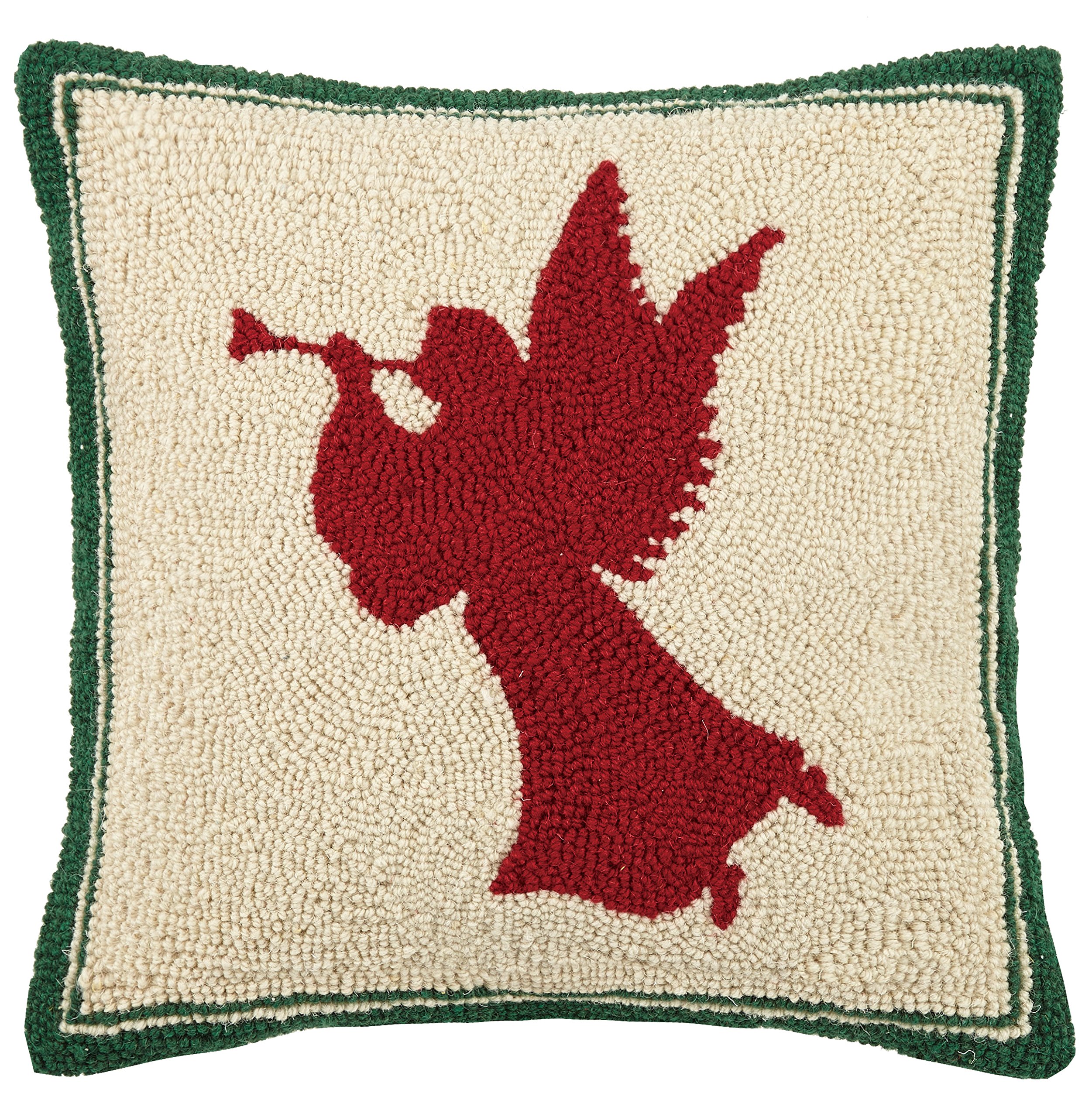 Peking HandicraftAngel Hook Wool Throw Pillow, Multicolored