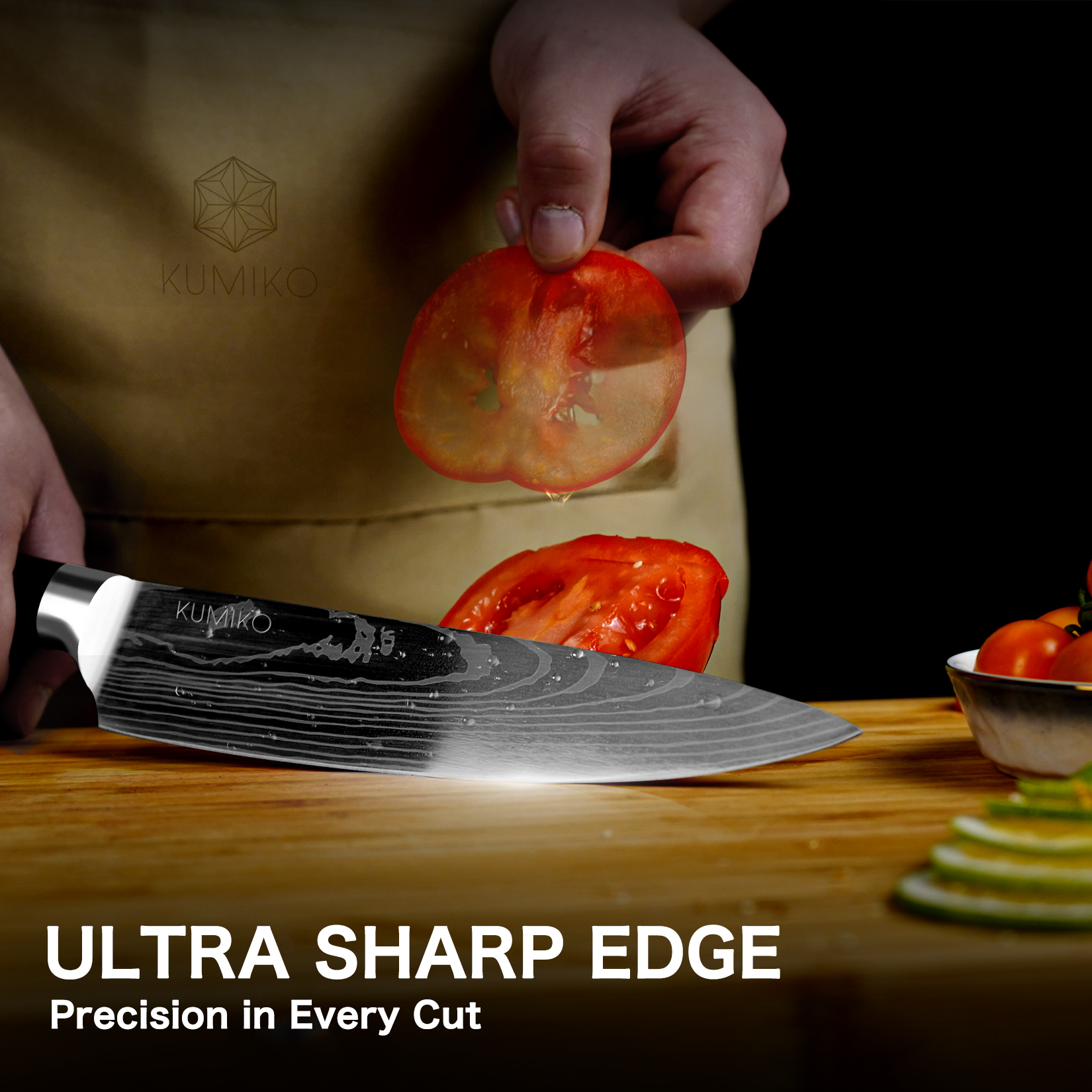 Amazon.com: KUMIKO Kitchen Knife Set Black, 5-Piece Chef Knife Set