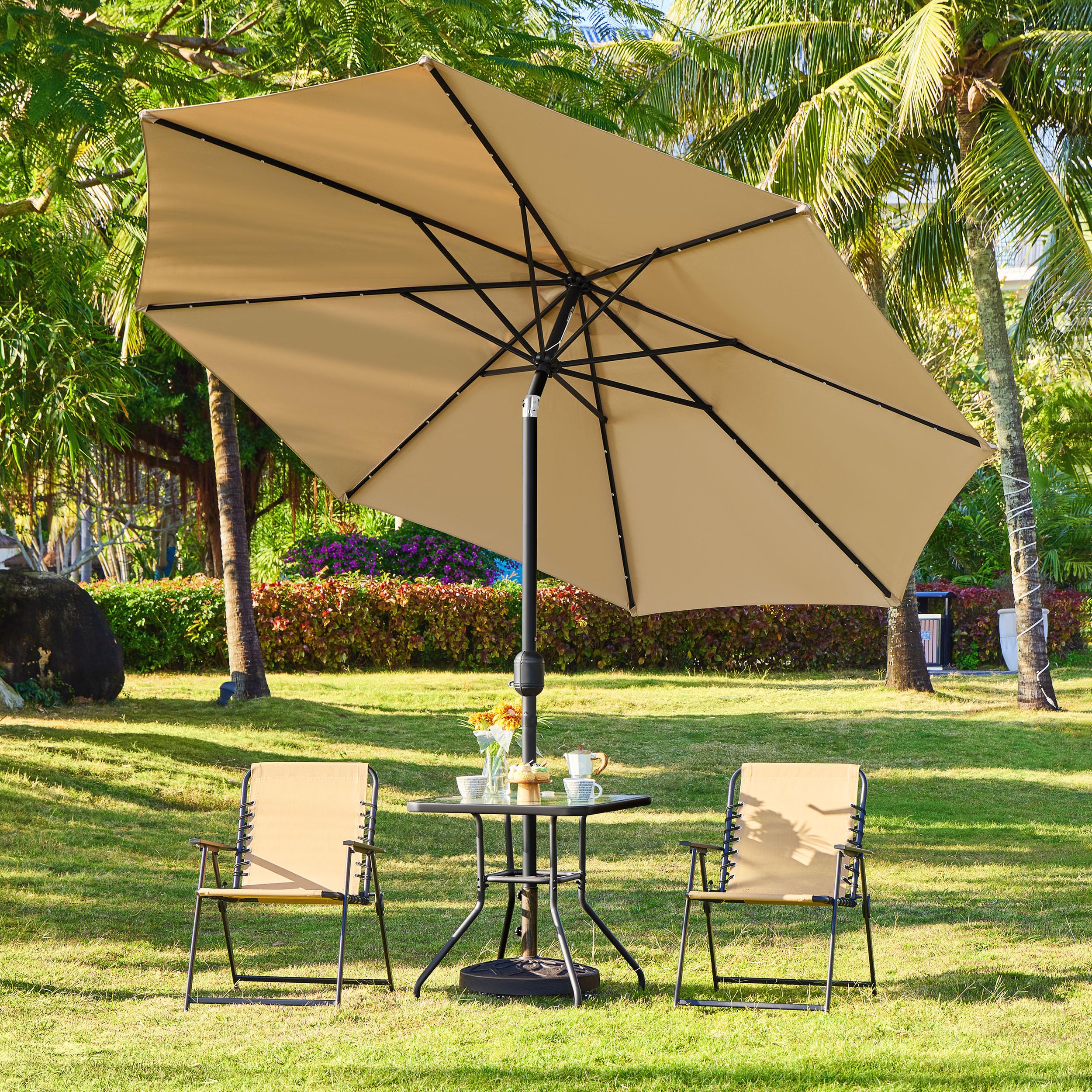 Amazon.com : Yaheetech 11FT Solar Umbrella Lighted Patio Umbrella w/Tilt & Crank Lift System, Outdoor Market Sunshade with 32 LED Lights for Pool, Porch, Garden, Deck, Backyard, Tan : Patio, Lawn & Amazon.com : Yaheetech 11FT Solar Umbrella Lighted Patio Umbrella w/Tilt & Crank Lift System, Outdoor Market Sunshade with 32 LED Lights for Pool, Porch, Garden, Deck, Backyard, Tan : Patio, Lawn &