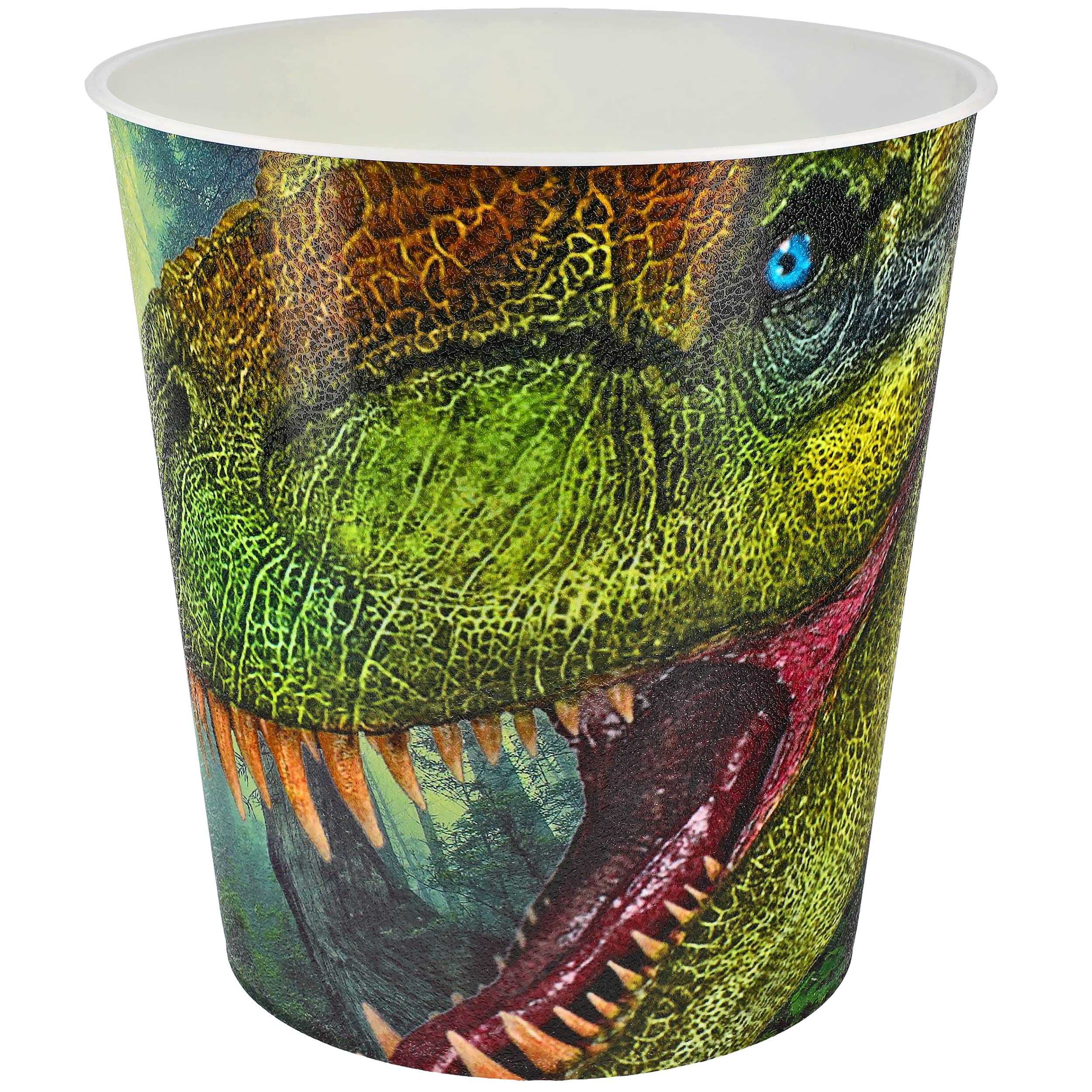 alles-meine.de GmbH Papierkorb/Mülleimer Modell wählbar 10 Liter - wasserdicht - 27 cm - aus Kunststoff Dinosaurier - Tyrannosaurus Rex Eimer - Spielzeugkorb/Popcorns..