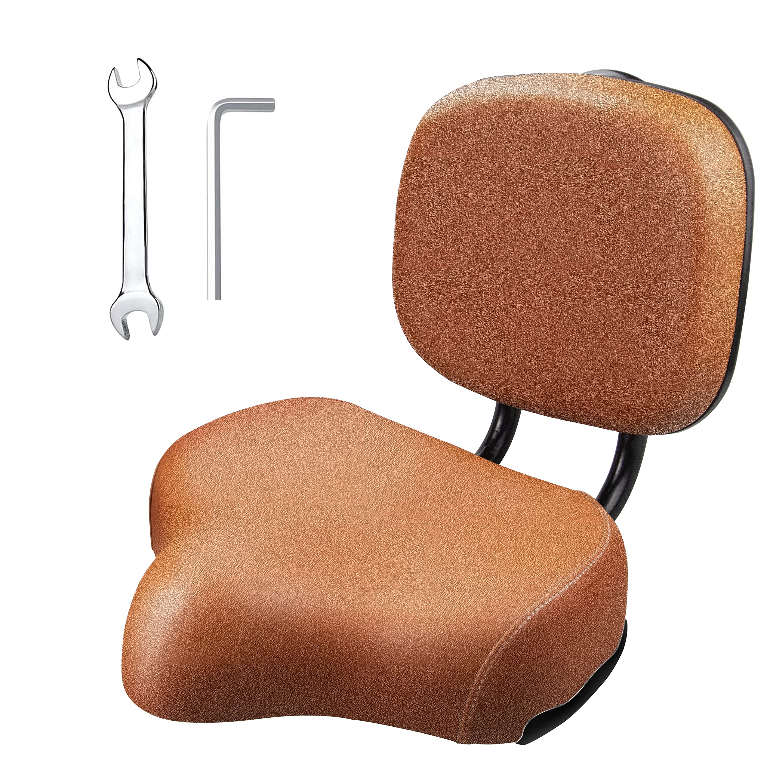 ZUKKA Bike Saddle with Backrest Replacement Comfortable Back Seat for Mountain Bike Tricycle Commuter Bike