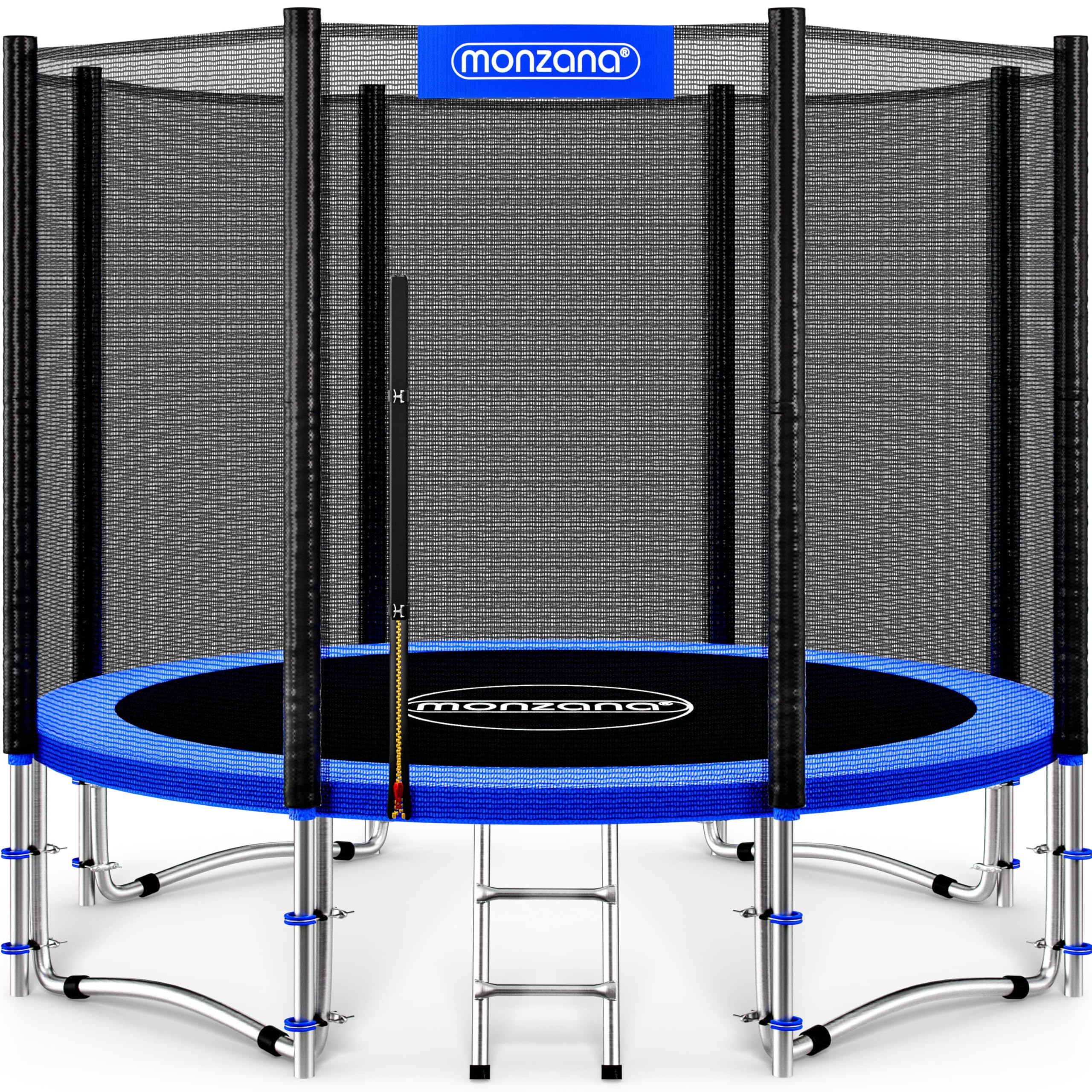 Monzana® Trampoline extérieur Rond Ø305cm Max. 150kg Set Complet Filet de sécurité Porte d'entrée échelle Tapis de Saut