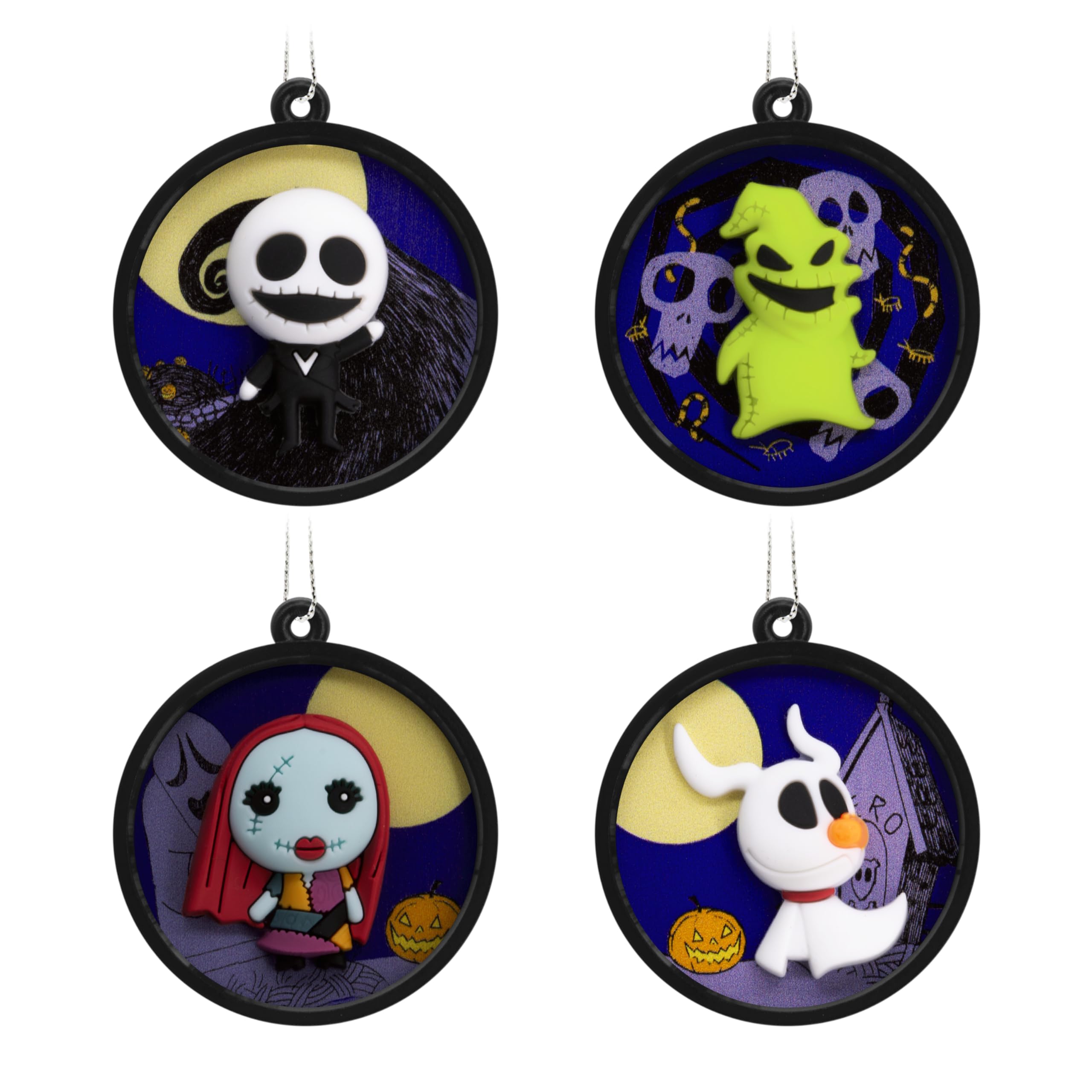 Hallmark Disney Tim Burton's The Nightmare Before Christmas Ornaments, Set of 4