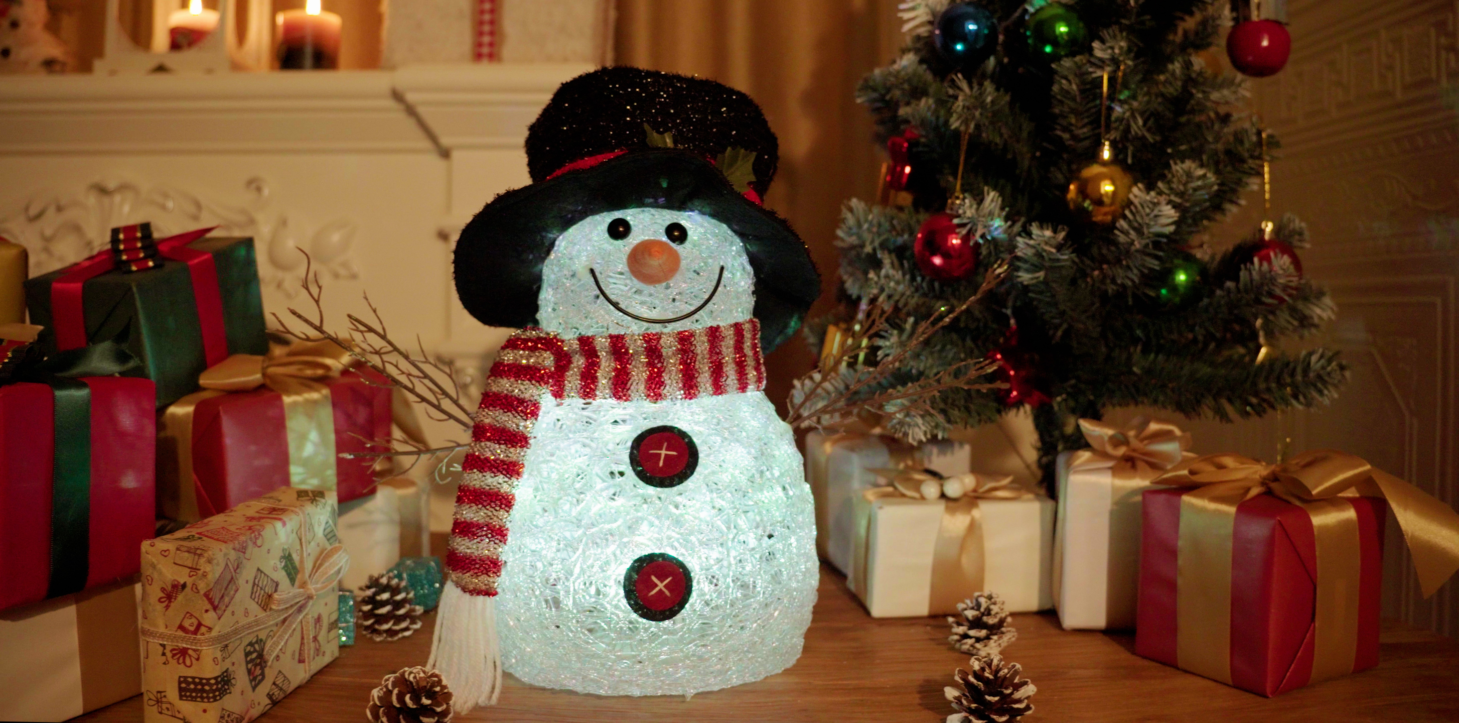 Amazon.com: ELAMAS Christmas Light Up Snowman Decorations, 7 LED