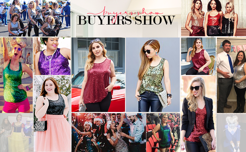 S fur sequins camisole ❤︎THEREDTHEREAD Zeagoo Womens Sparkle Shimmer Camisole Vest Glitter Sequin