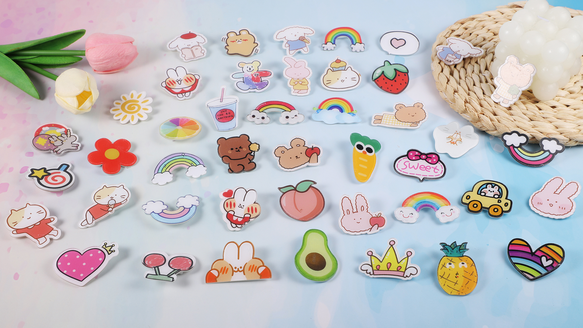 Glitter Grade Brooches Thank You Gift For Back To School Acrylic Pins...