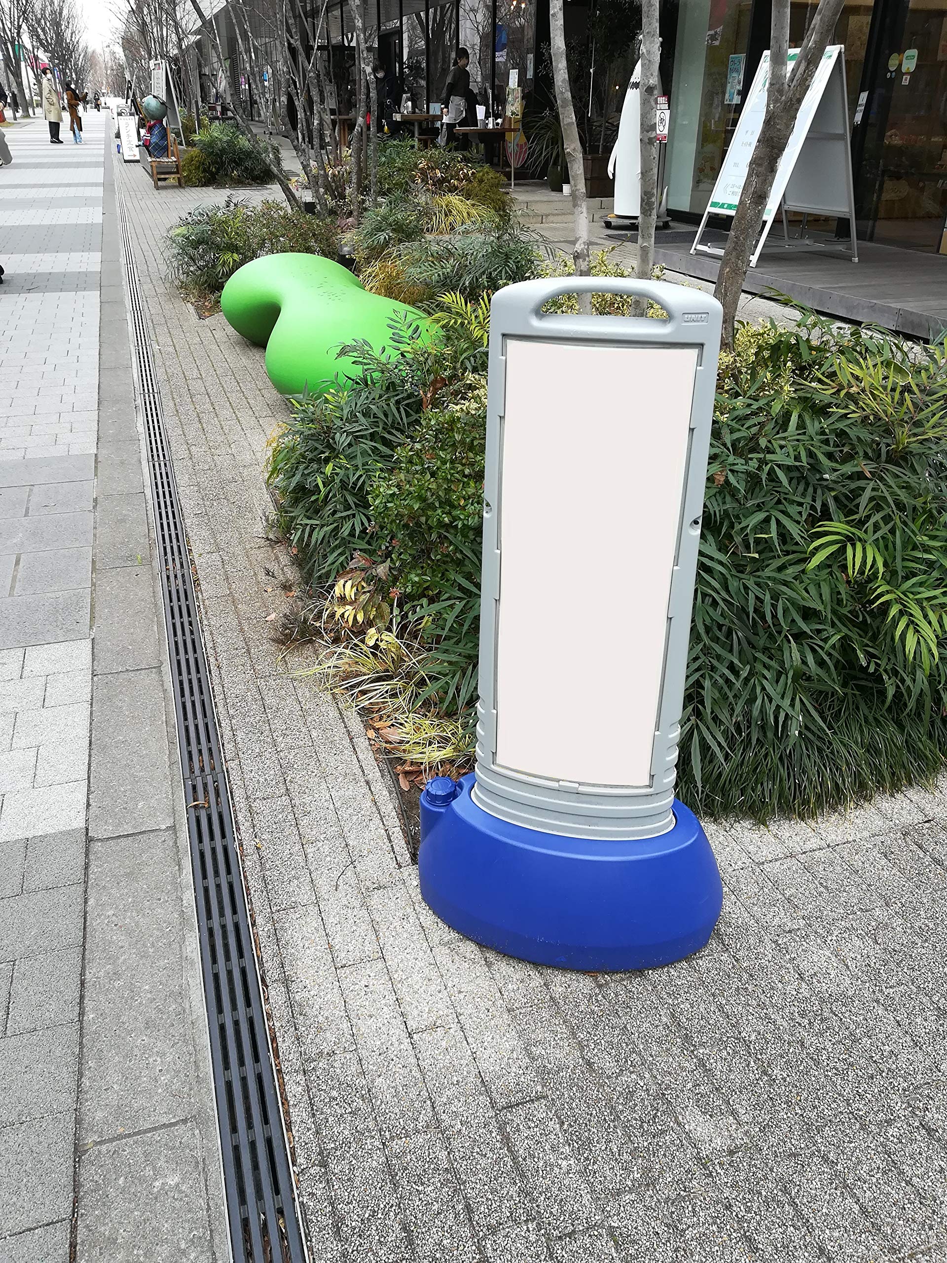 Amazon | サインキューブスリム 白無地 両面 | 三角コーン | 産業